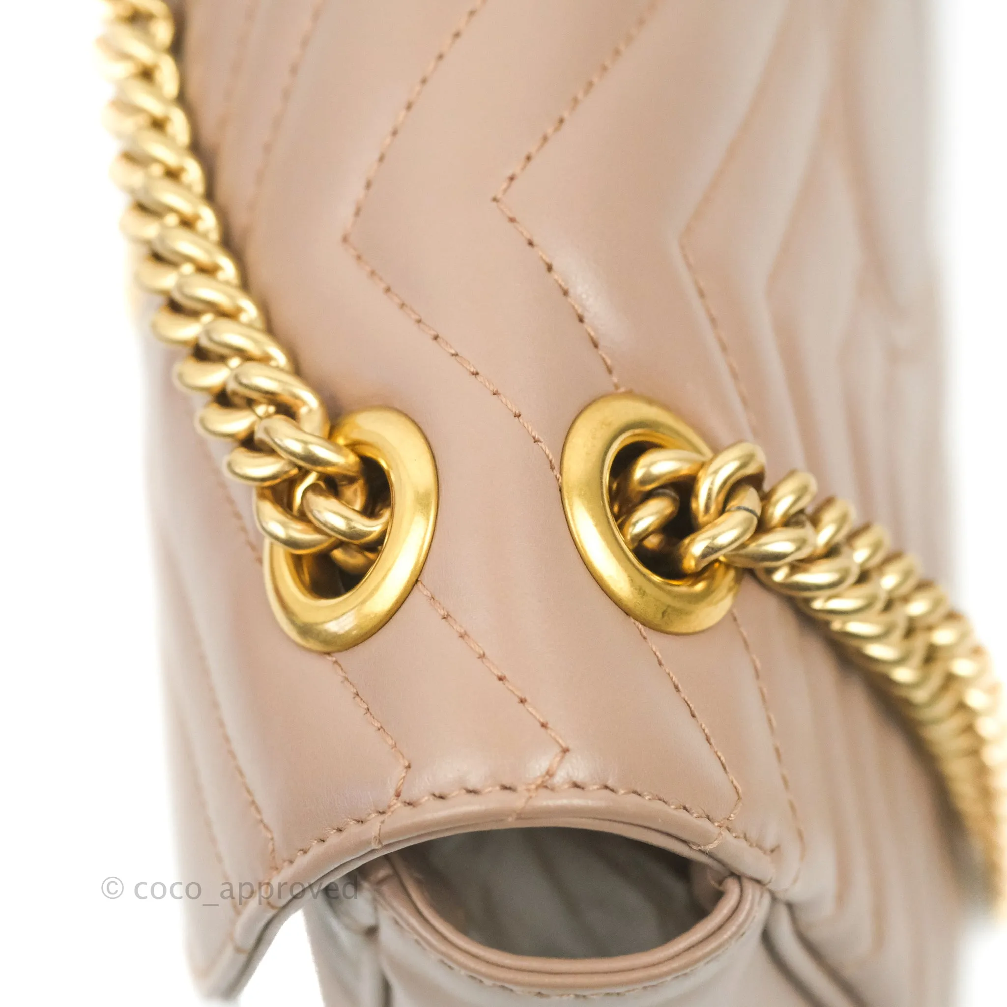Gucci GG Marmont Matelass Leather Small Bag Dusty Pink