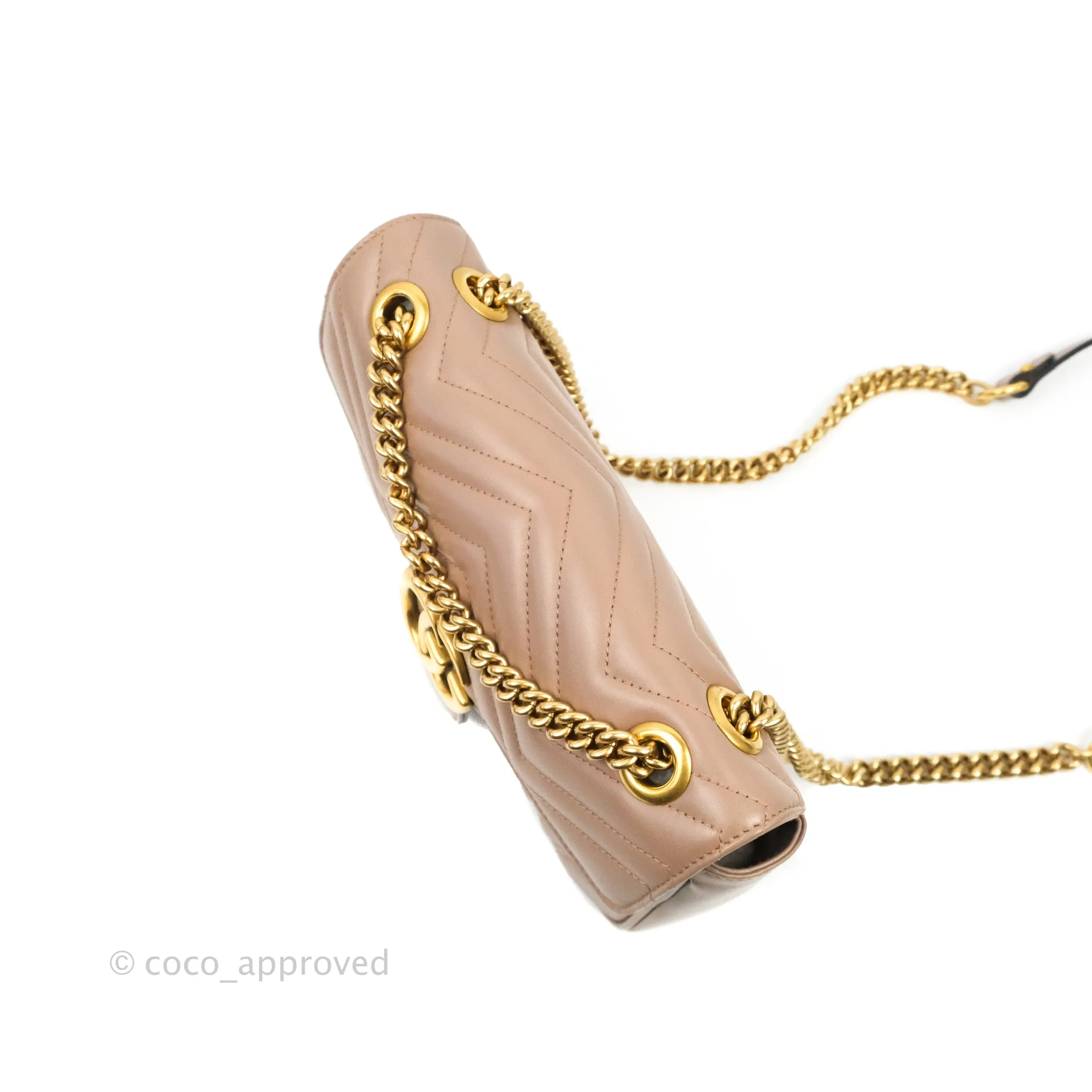 Gucci GG Marmont Matelass Leather Small Bag Dusty Pink