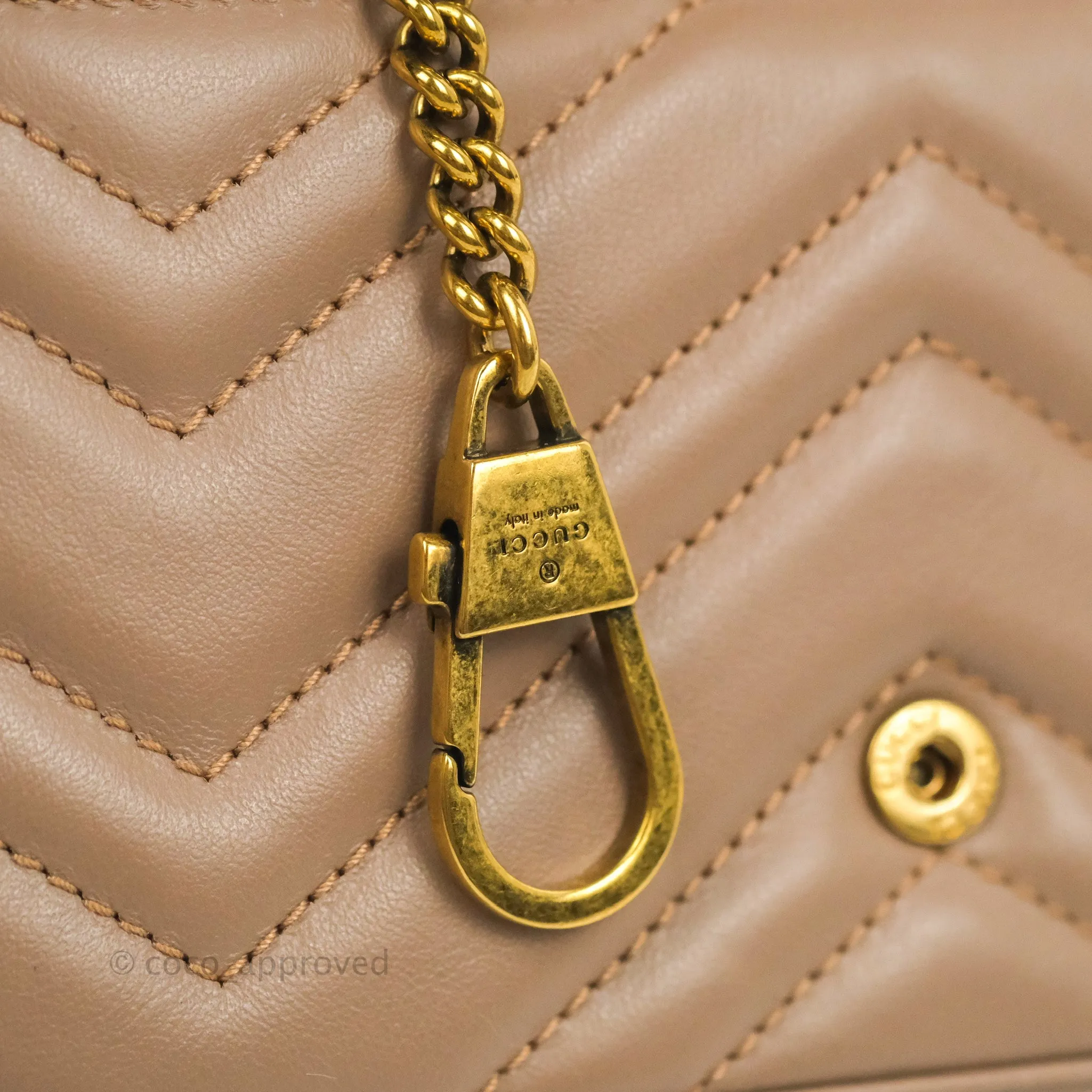 Gucci GG Marmont Matelass Leather Super Mini Bag Dusty Pink