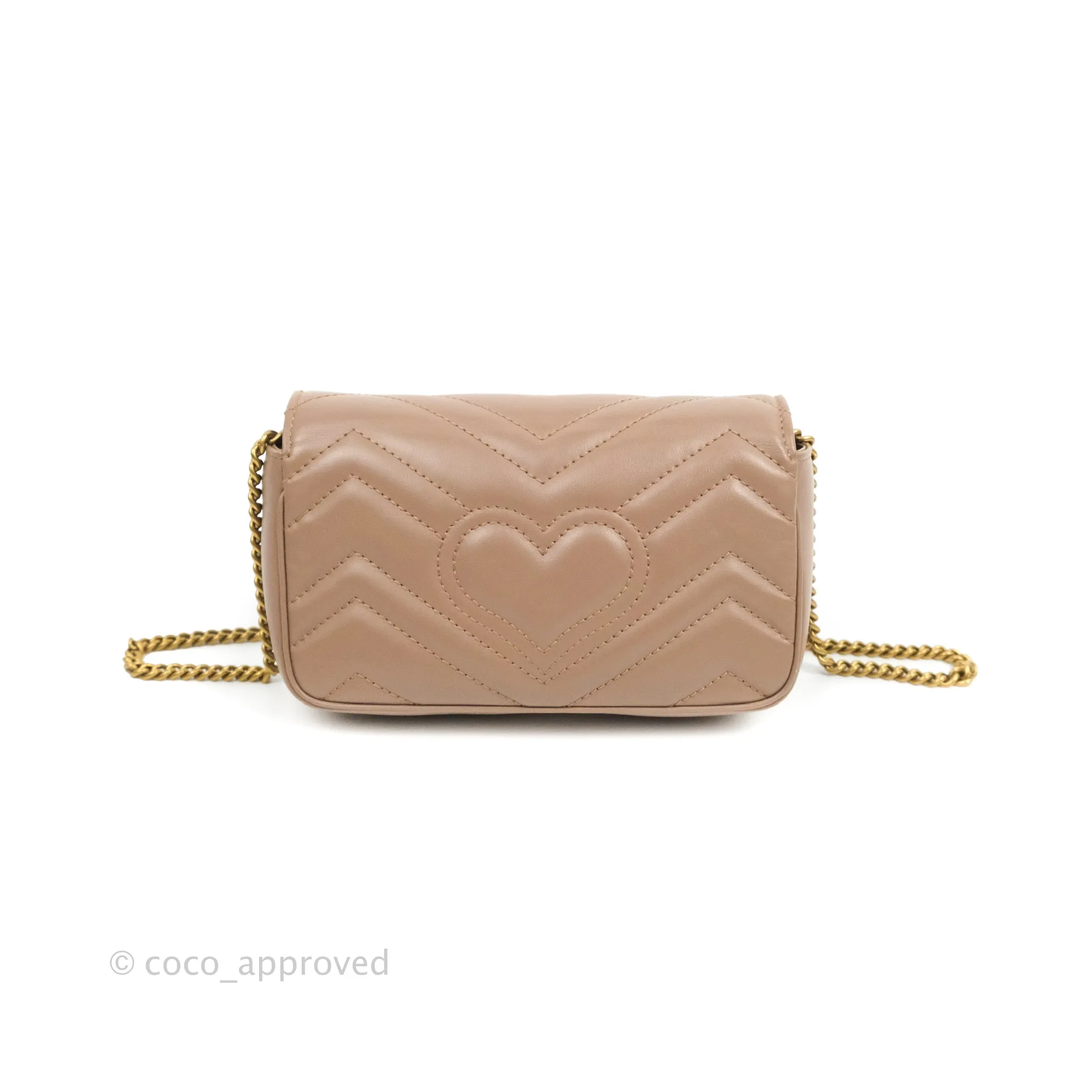 Gucci GG Marmont Matelass Leather Super Mini Bag Dusty Pink
