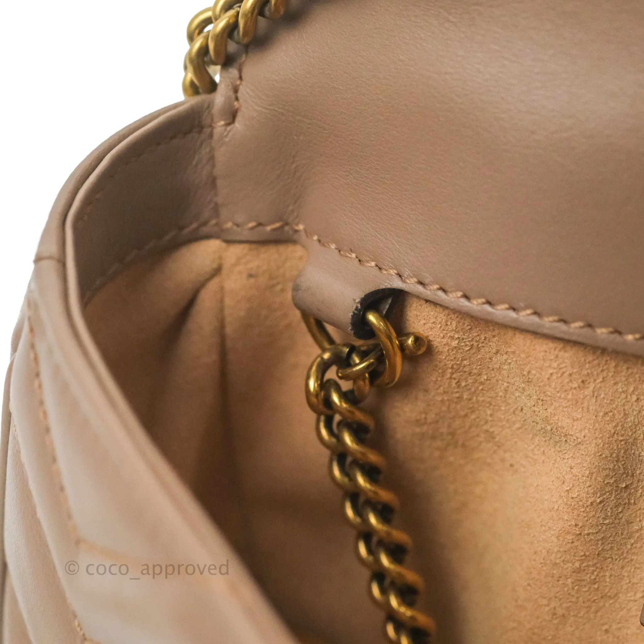 Gucci GG Marmont Matelass Leather Super Mini Bag Dusty Pink