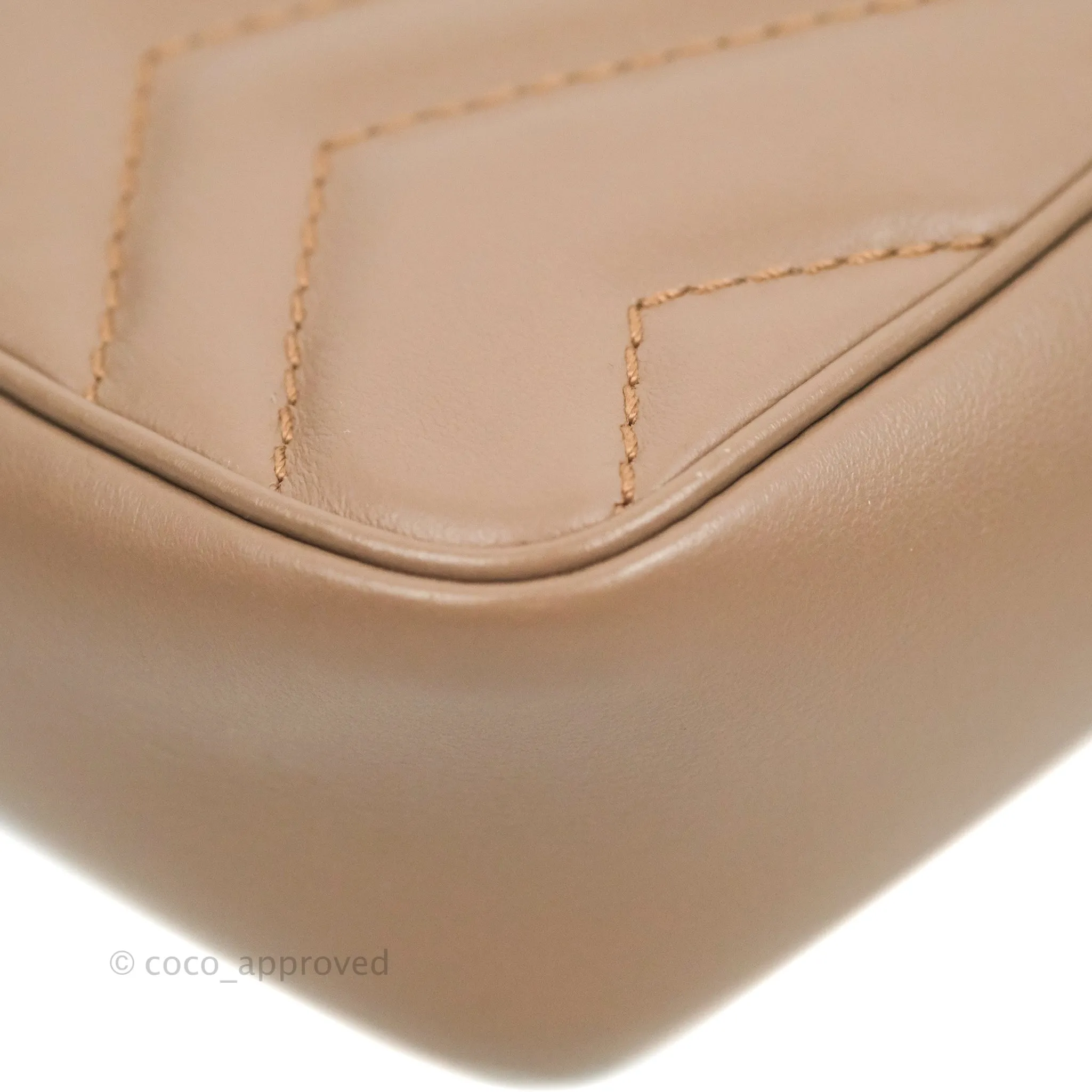 Gucci GG Marmont Matelass Leather Super Mini Bag Dusty Pink