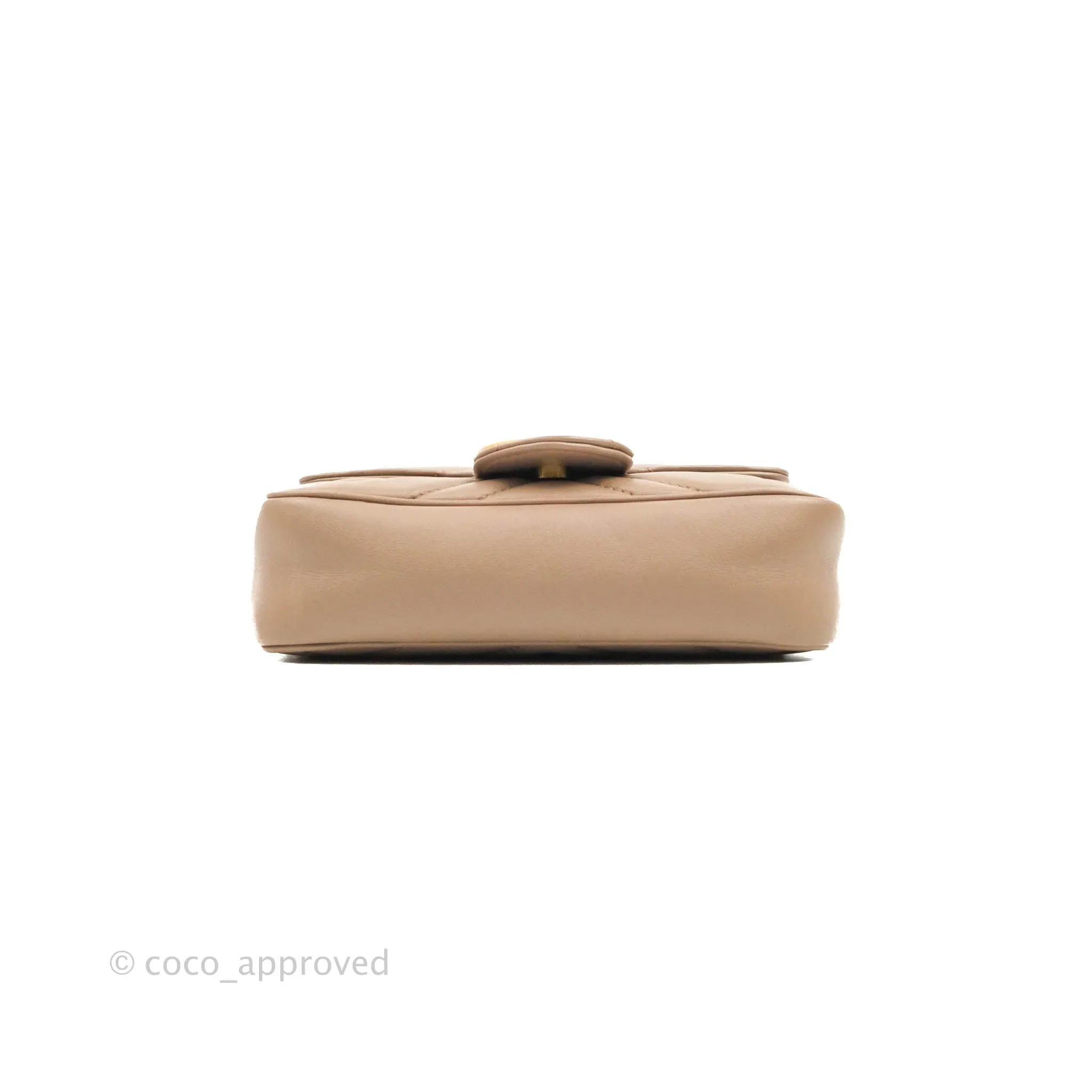 Gucci GG Marmont Matelass Leather Super Mini Bag Dusty Pink