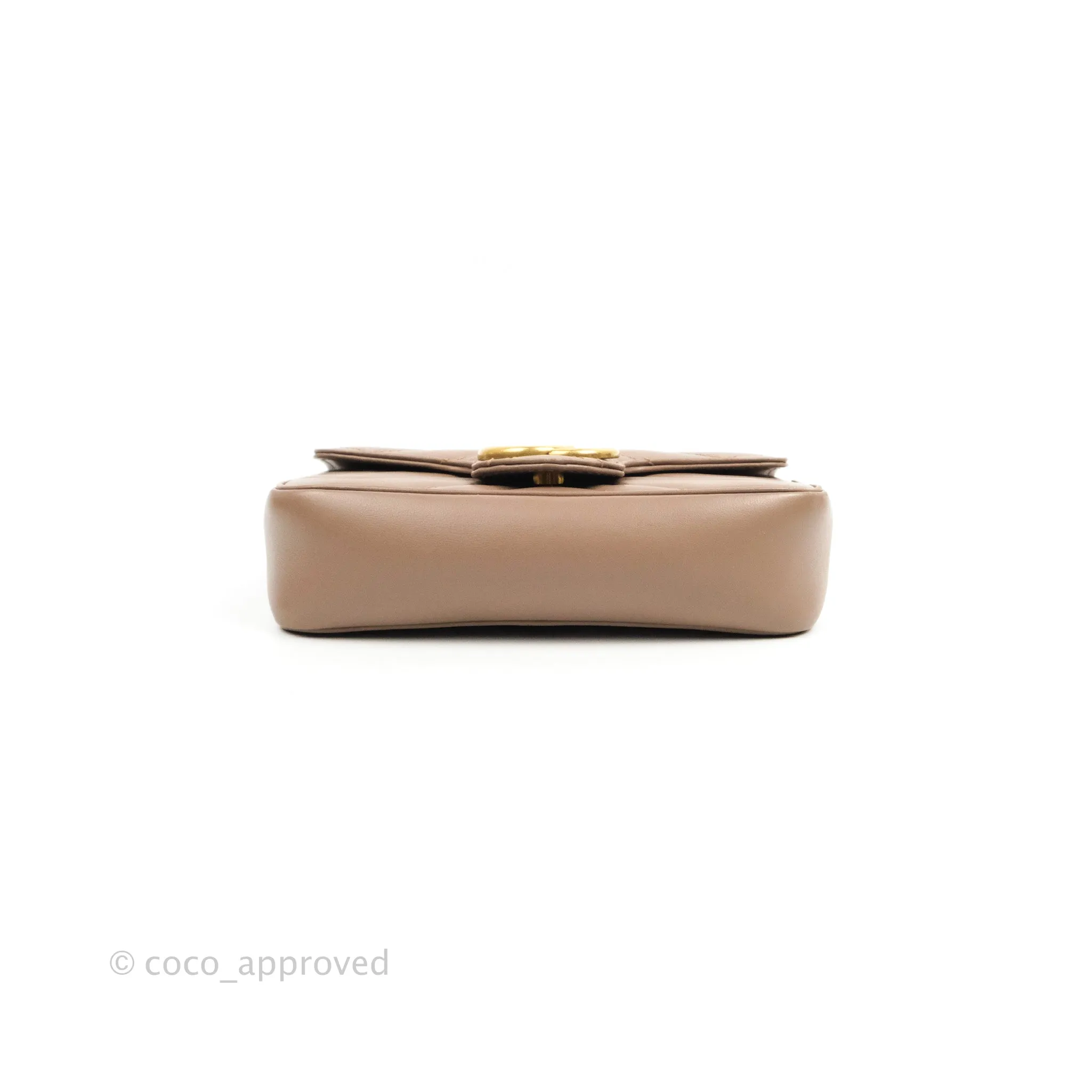 Gucci GG Marmont Matelass Leather Super Mini Bag Dusty Pink