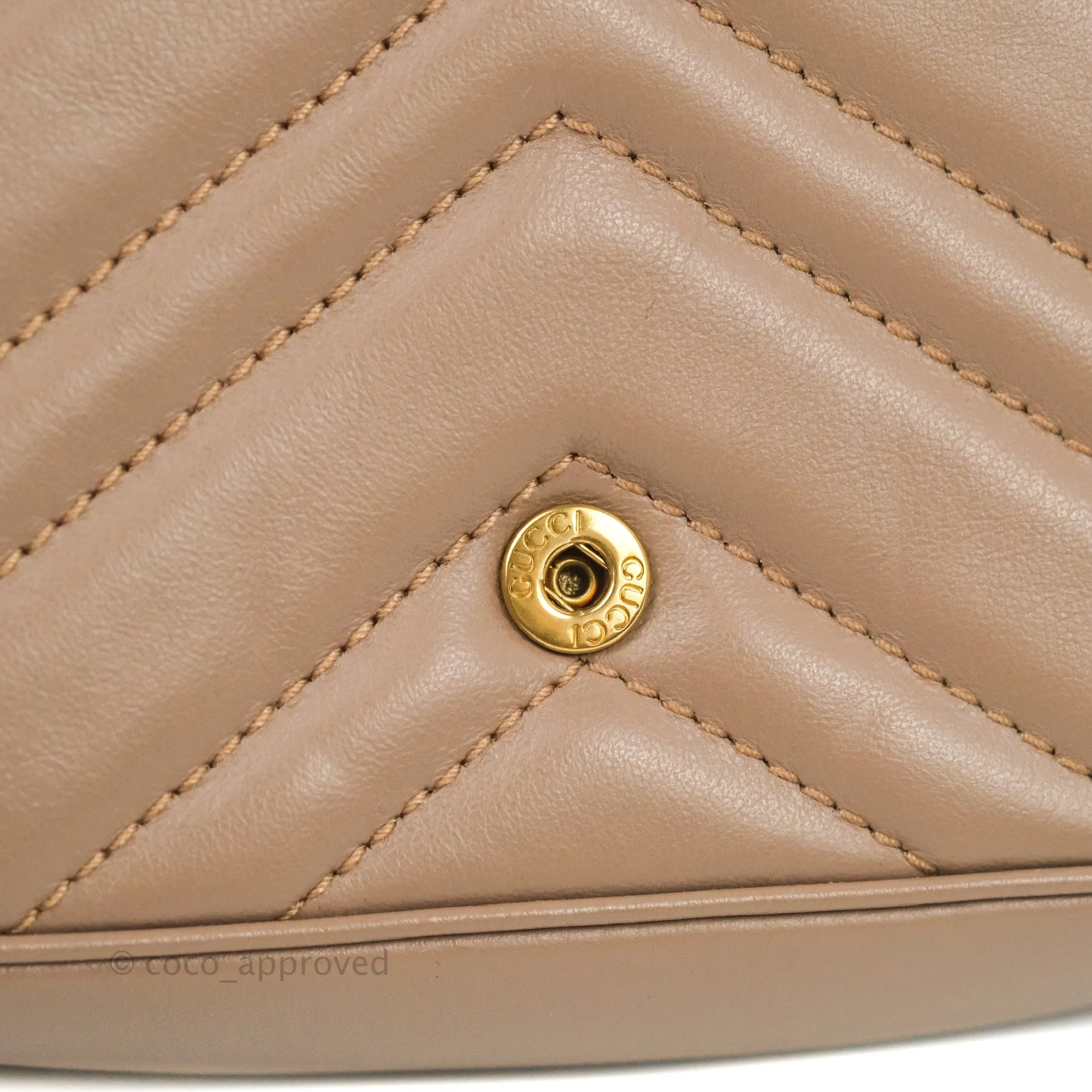 Gucci GG Marmont Matelass Leather Super Mini Bag Dusty Pink