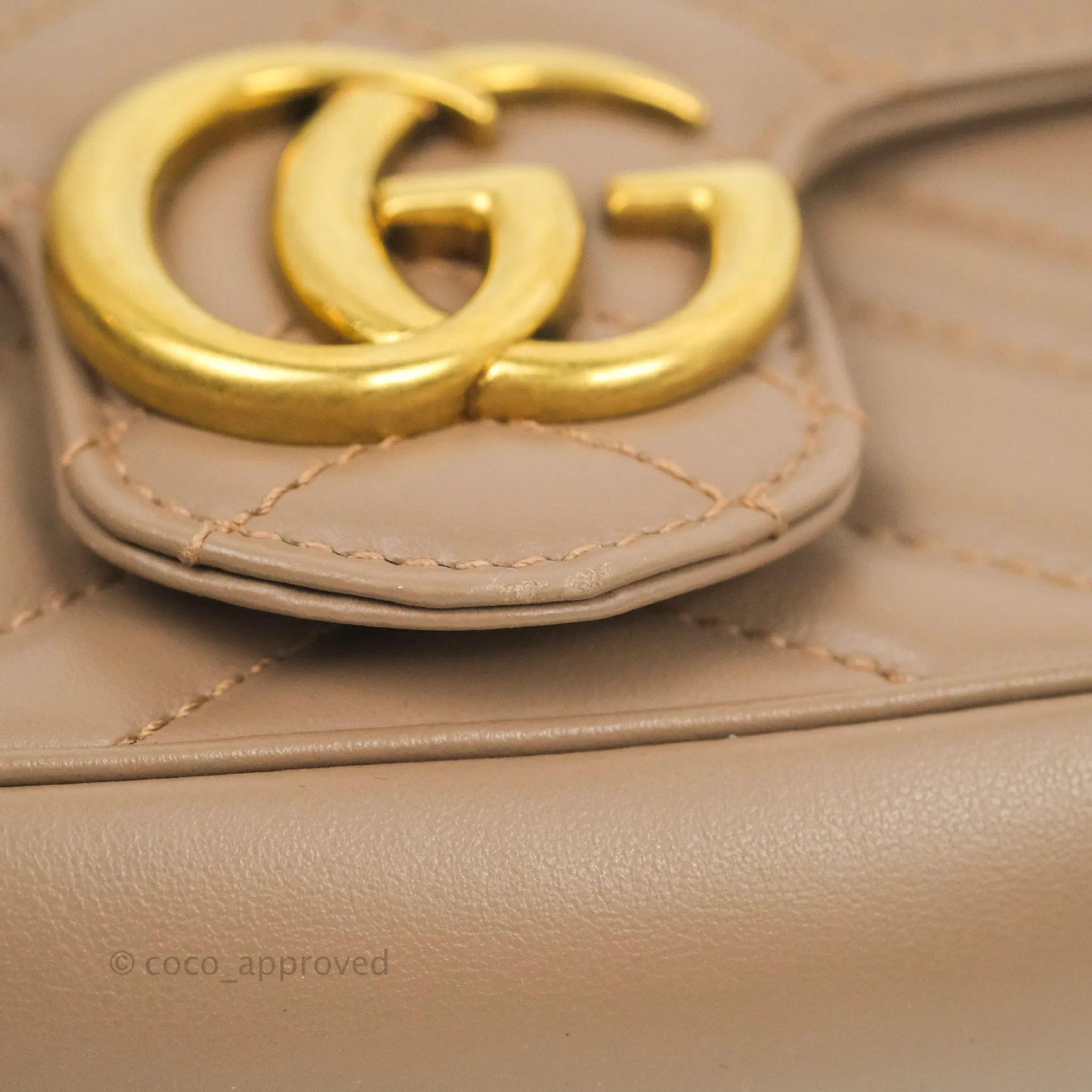 Gucci GG Marmont Matelass Leather Super Mini Bag Dusty Pink