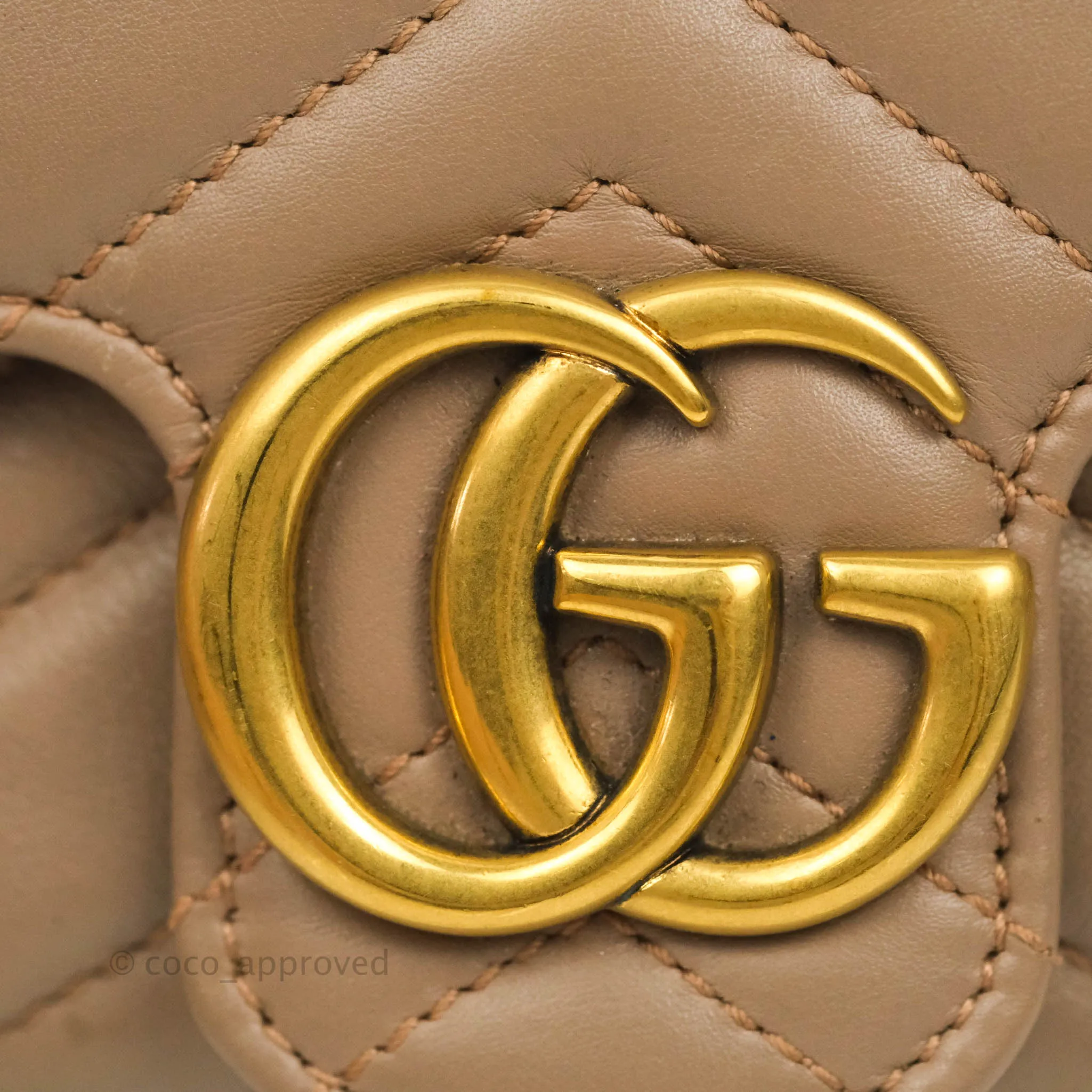 Gucci GG Marmont Matelass Leather Super Mini Bag Dusty Pink