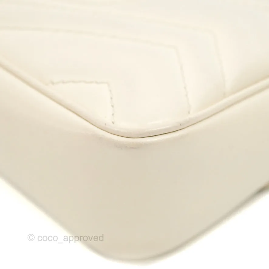 Gucci GG Marmont Matelass Leather Super Mini Bag Ivory