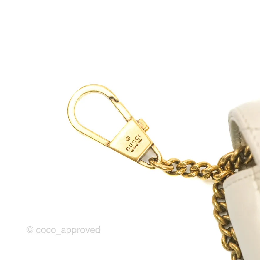 Gucci GG Marmont Matelass Leather Super Mini Bag Ivory