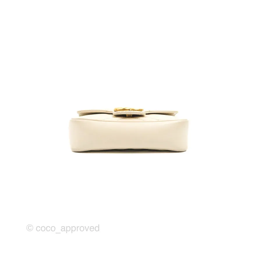 Gucci GG Marmont Matelass Leather Super Mini Bag Ivory
