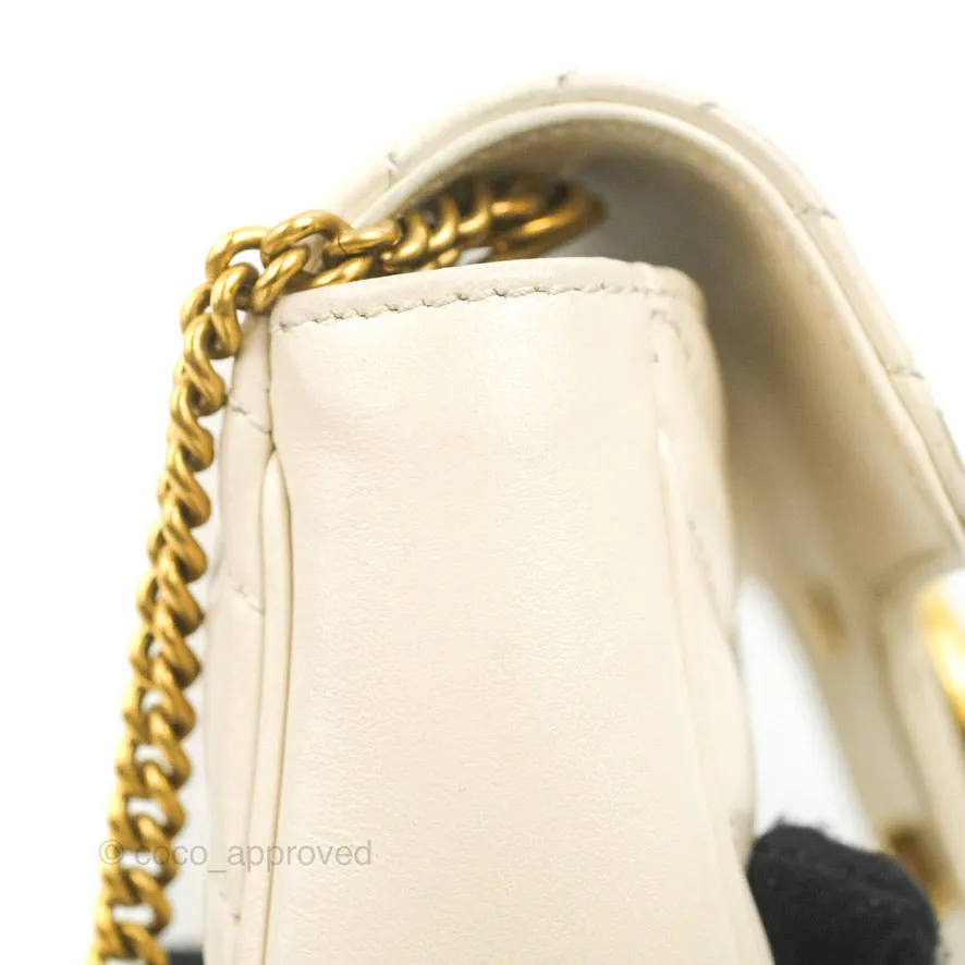Gucci GG Marmont Matelass Leather Super Mini Bag Ivory