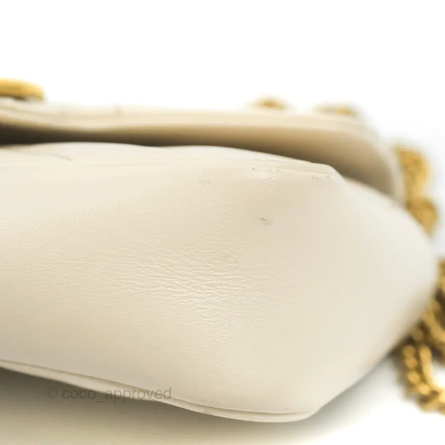 Gucci GG Marmont Matelass Leather Super Mini Bag Ivory