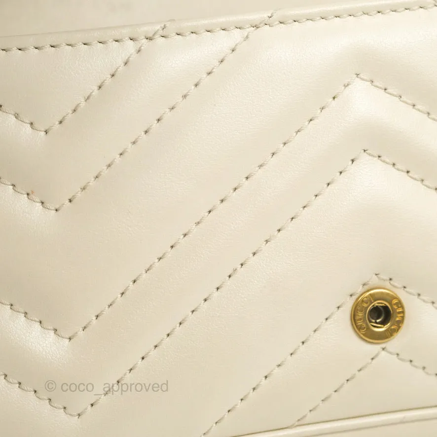 Gucci GG Marmont Matelass Leather Super Mini Bag Ivory