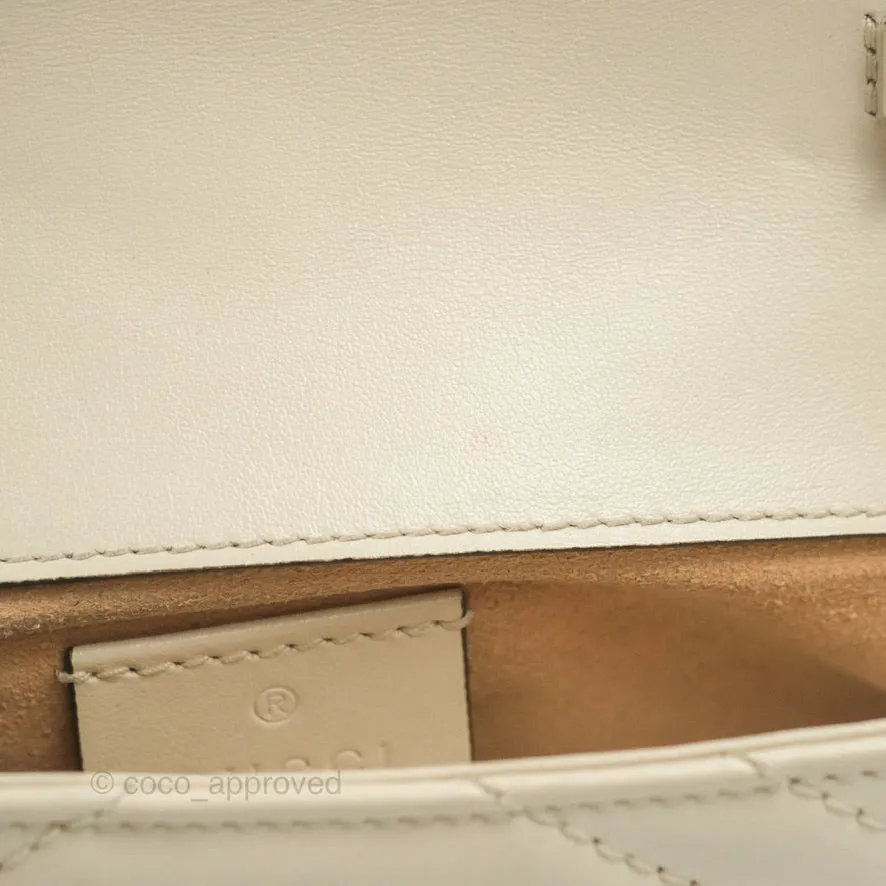 Gucci GG Marmont Matelass Leather Super Mini Bag Ivory