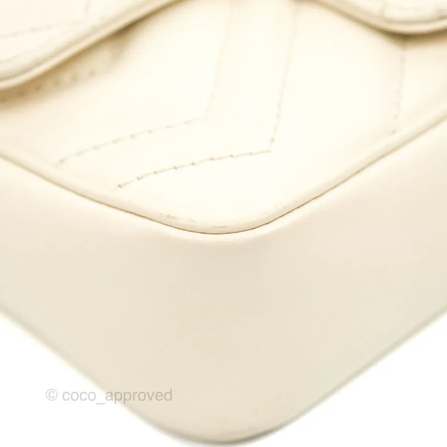 Gucci GG Marmont Matelass Leather Super Mini Bag Ivory