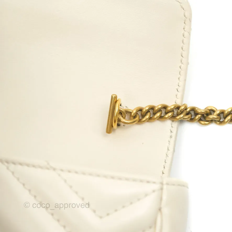 Gucci GG Marmont Matelass Leather Super Mini Bag Ivory