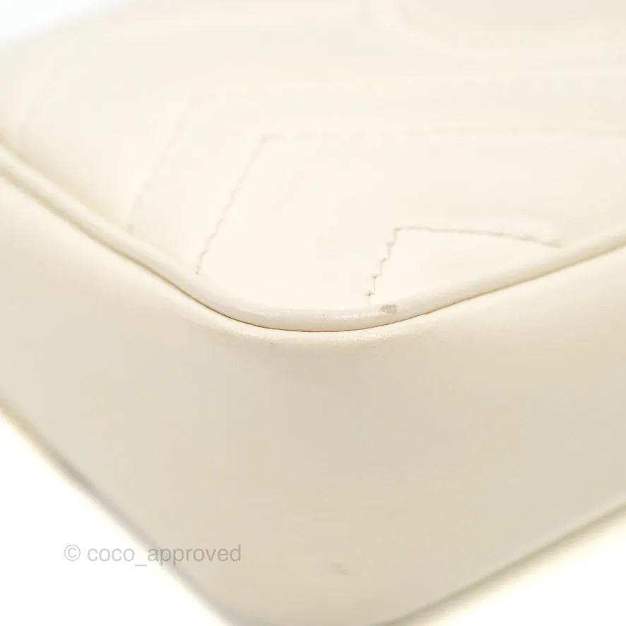 Gucci GG Marmont Matelass Leather Super Mini Bag Ivory