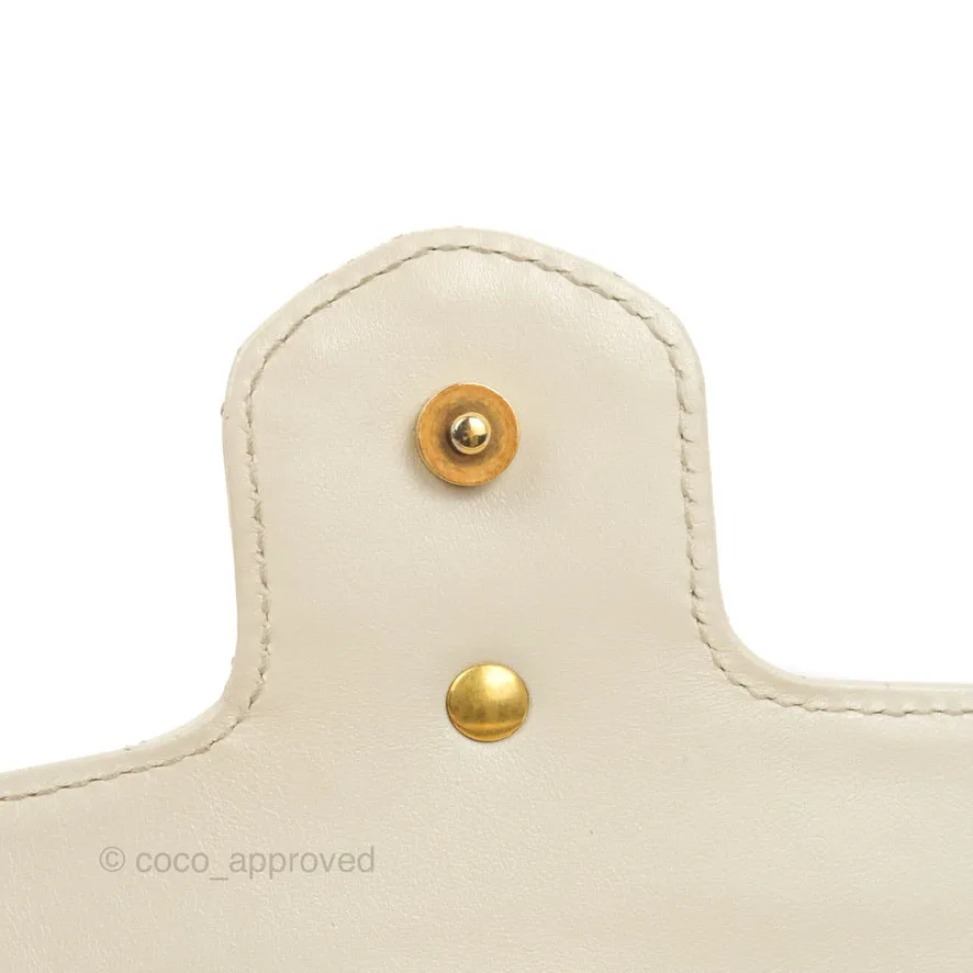 Gucci GG Marmont Matelass Leather Super Mini Bag Ivory