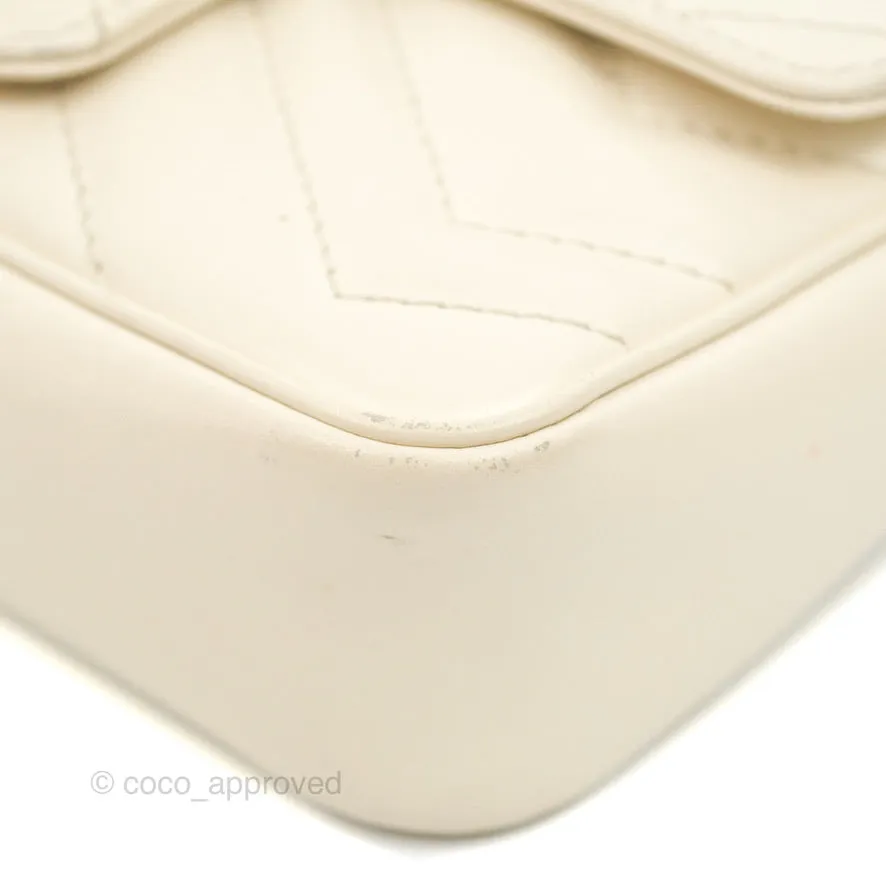 Gucci GG Marmont Matelass Leather Super Mini Bag Ivory