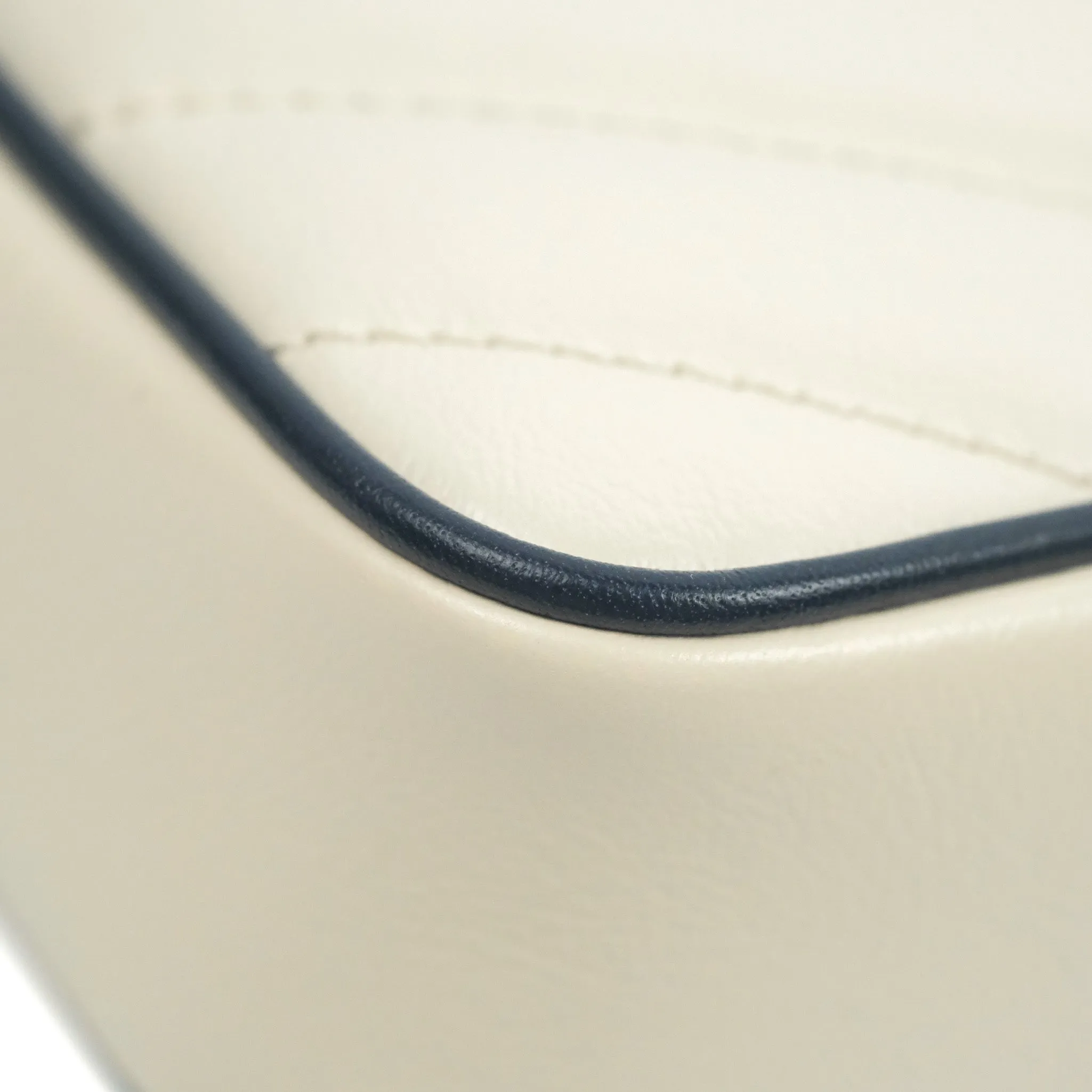 Gucci GG Marmont Matelass Leather Super Mini Bag Navy White