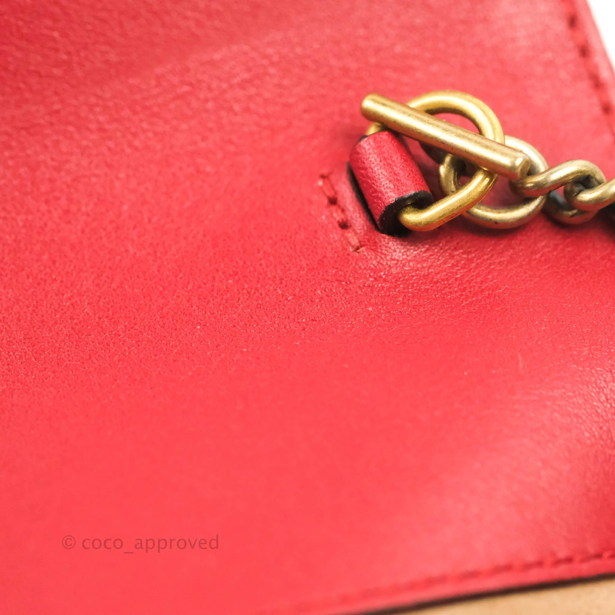 Gucci GG Marmont Matelass Leather Super Mini Bag Red