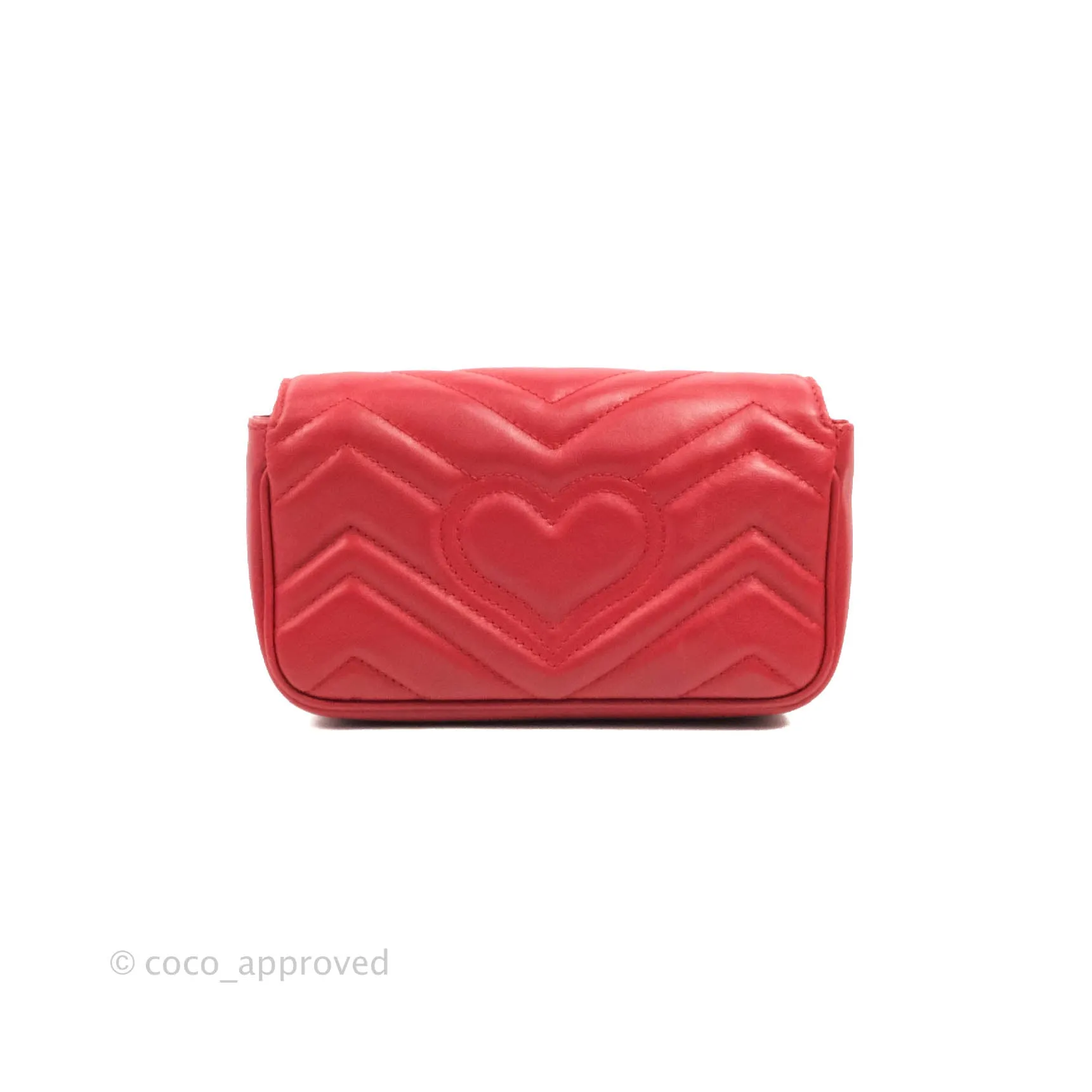 Gucci GG Marmont Matelass Leather Super Mini Bag Red