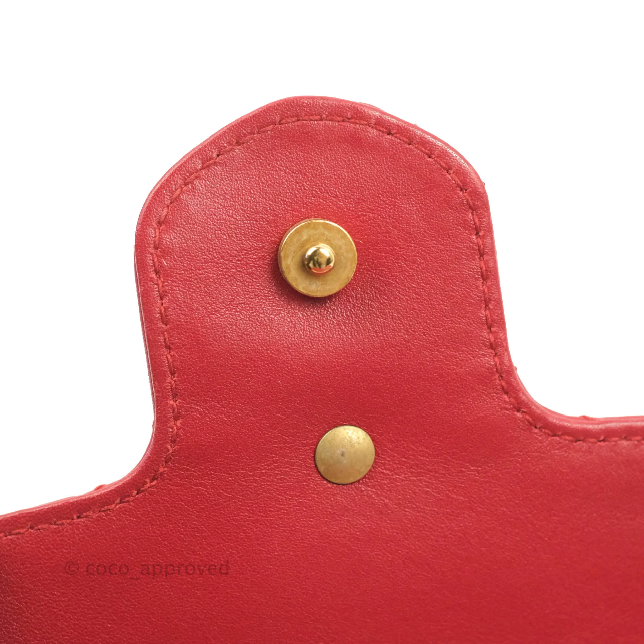 Gucci GG Marmont Matelass Leather Super Mini Bag Red
