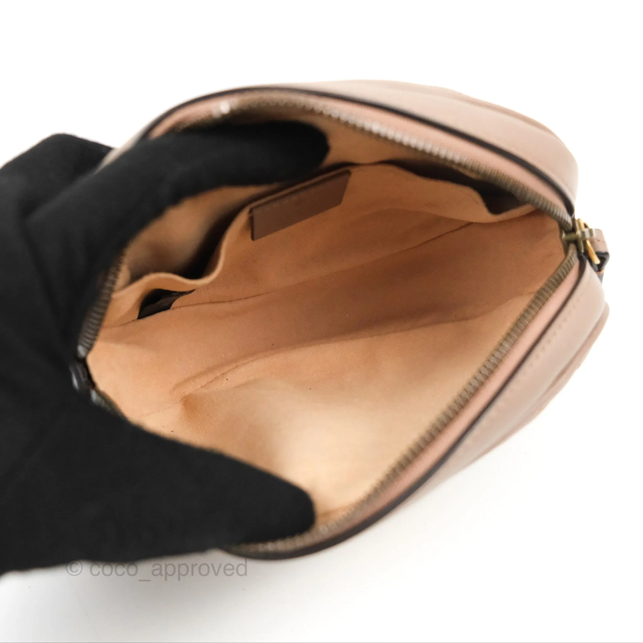 Gucci GG Marmont Matelass Oval Belt Bag Dusty Pink