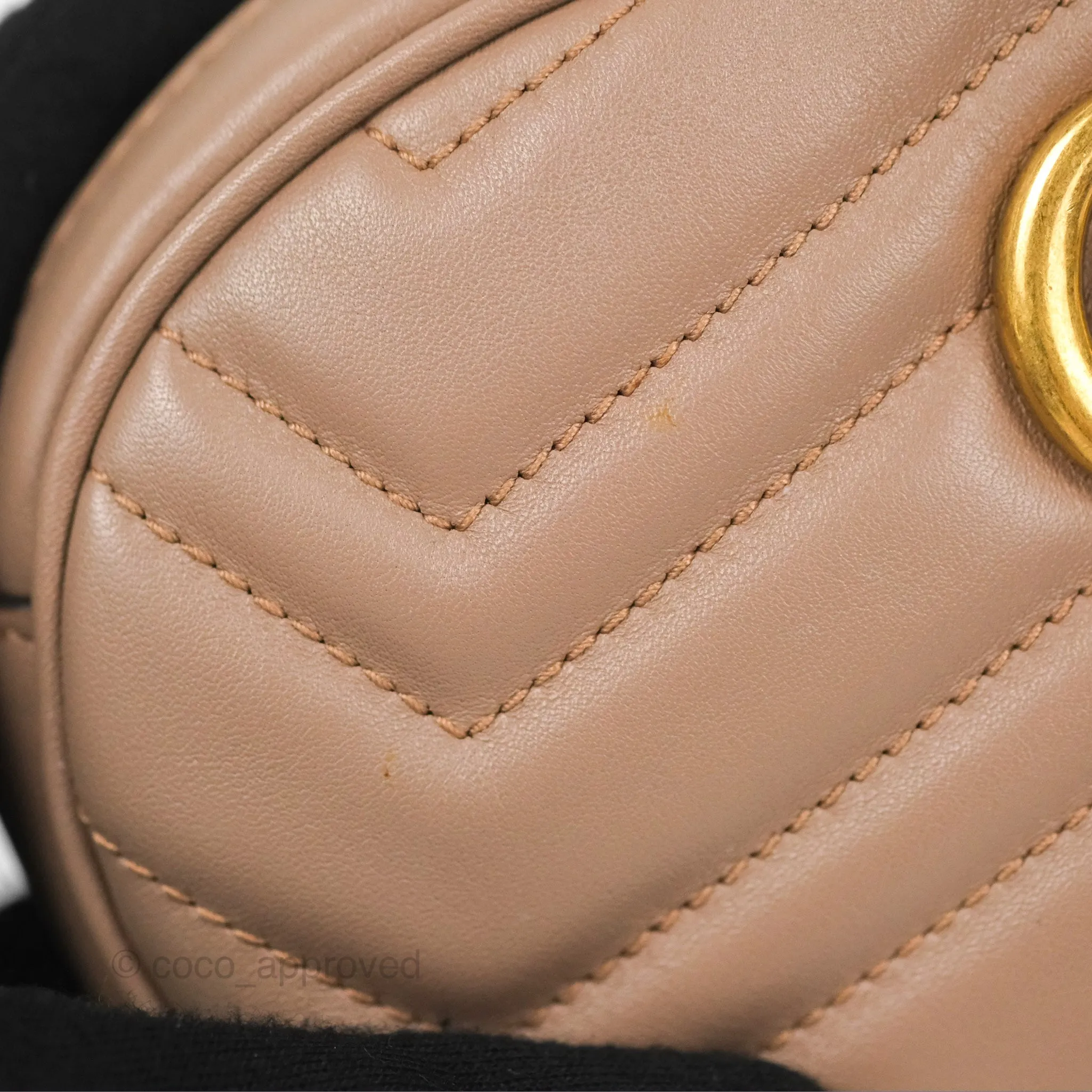 Gucci GG Marmont Matelass Oval Belt Bag Dusty Pink