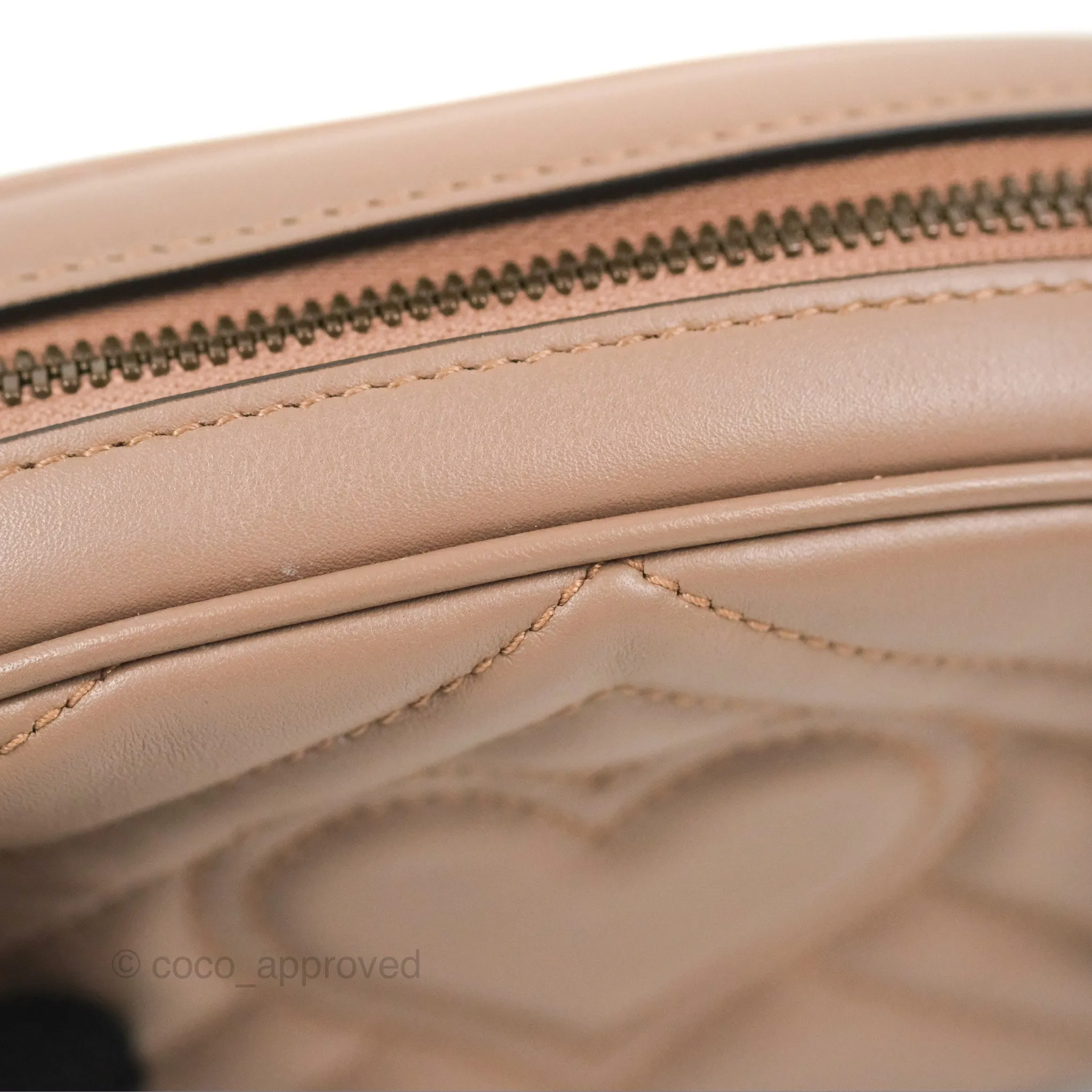 Gucci GG Marmont Matelass Oval Belt Bag Dusty Pink