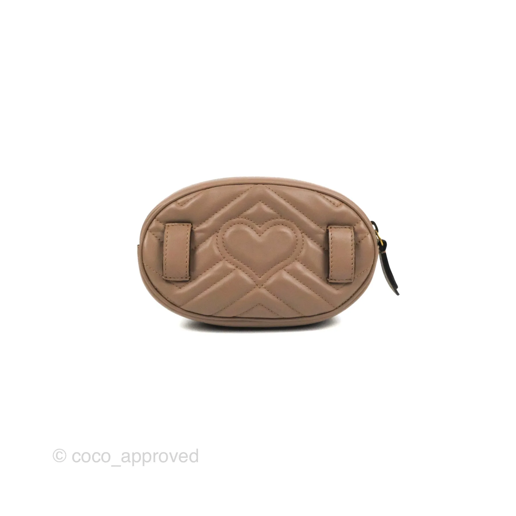 Gucci GG Marmont Matelass Oval Belt Bag Dusty Pink