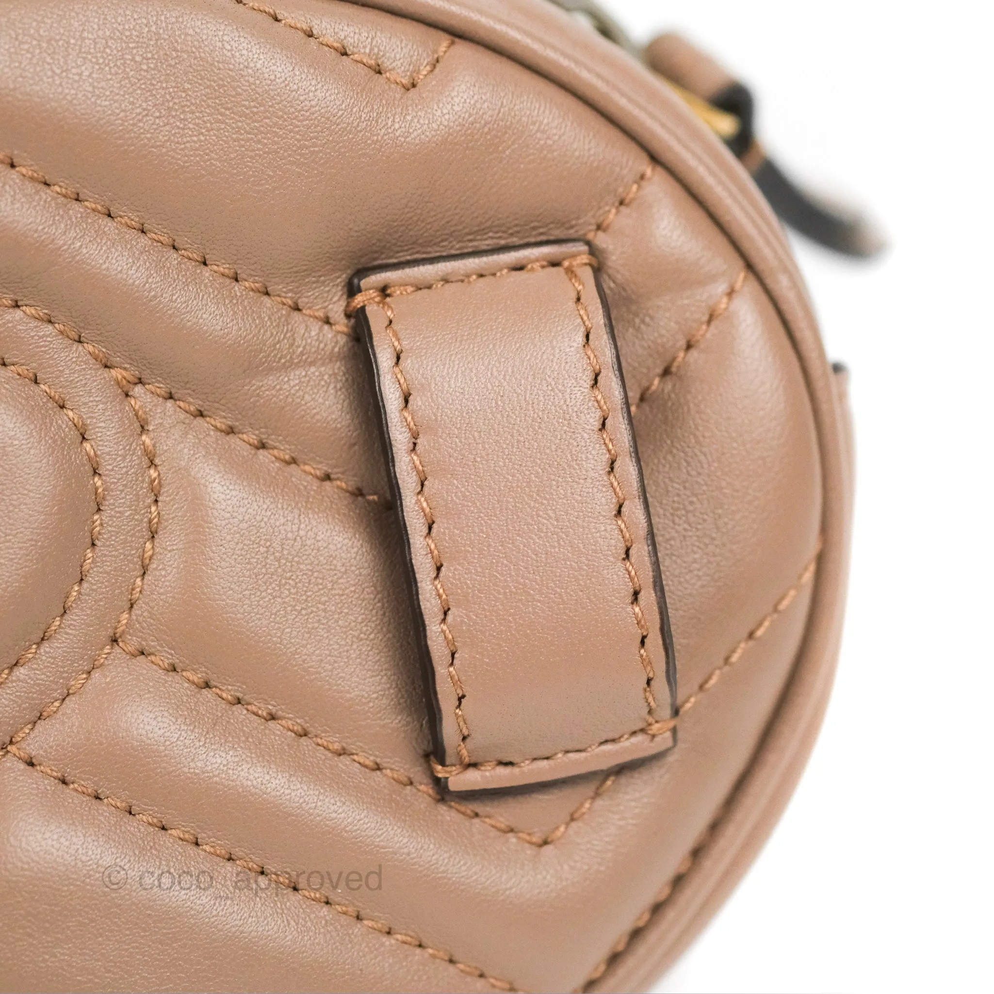 Gucci GG Marmont Matelass Oval Belt Bag Dusty Pink