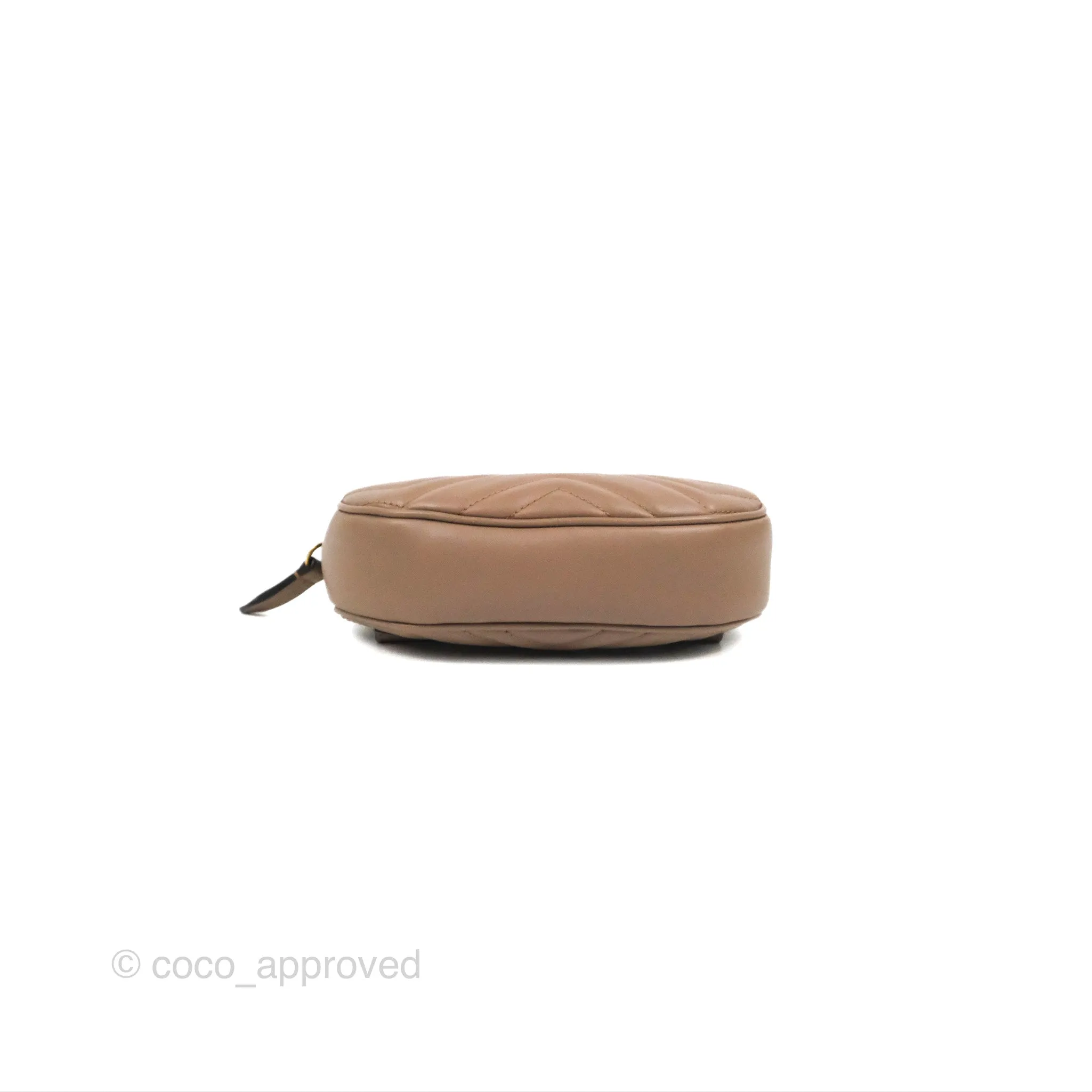 Gucci GG Marmont Matelass Oval Belt Bag Dusty Pink