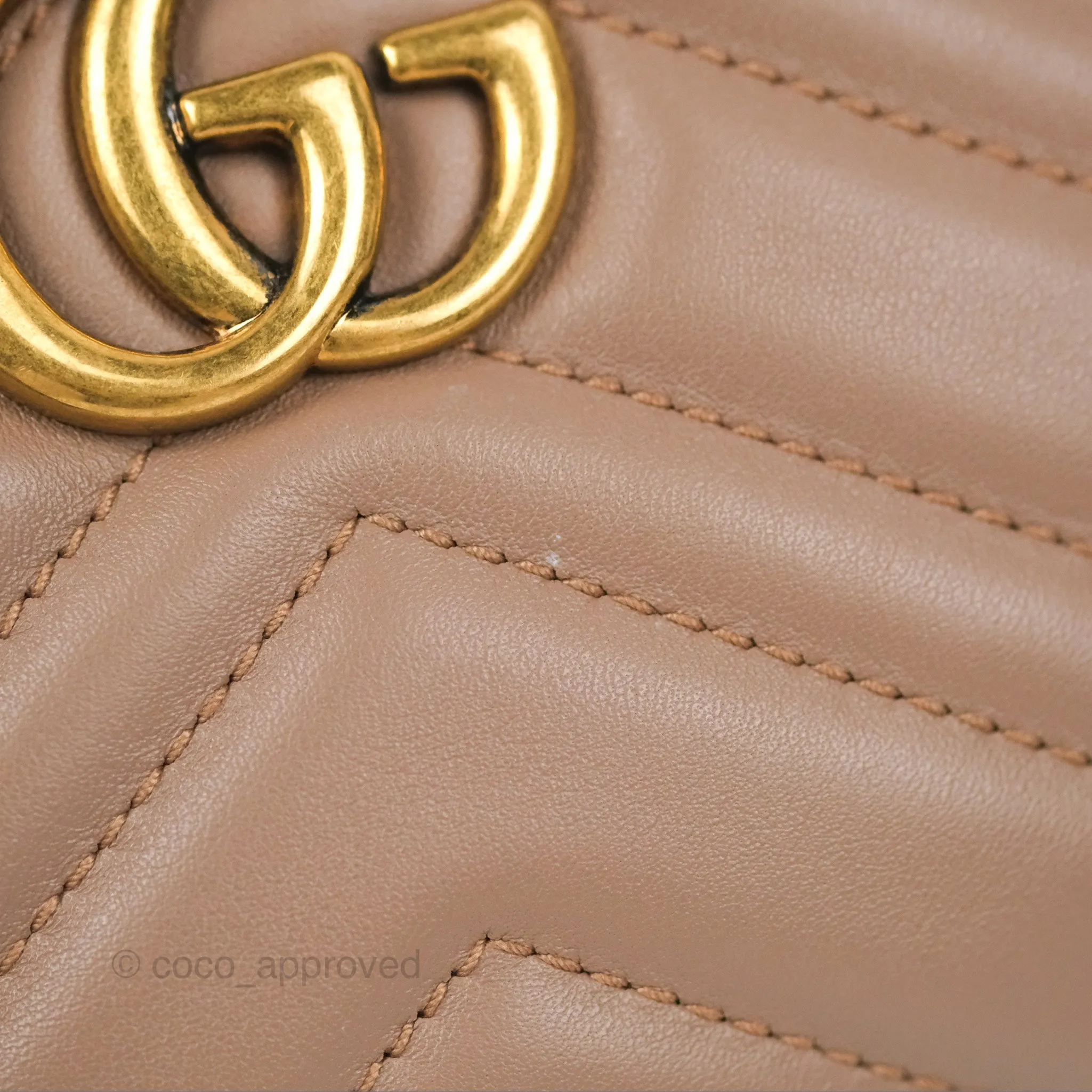 Gucci GG Marmont Matelass Oval Belt Bag Dusty Pink