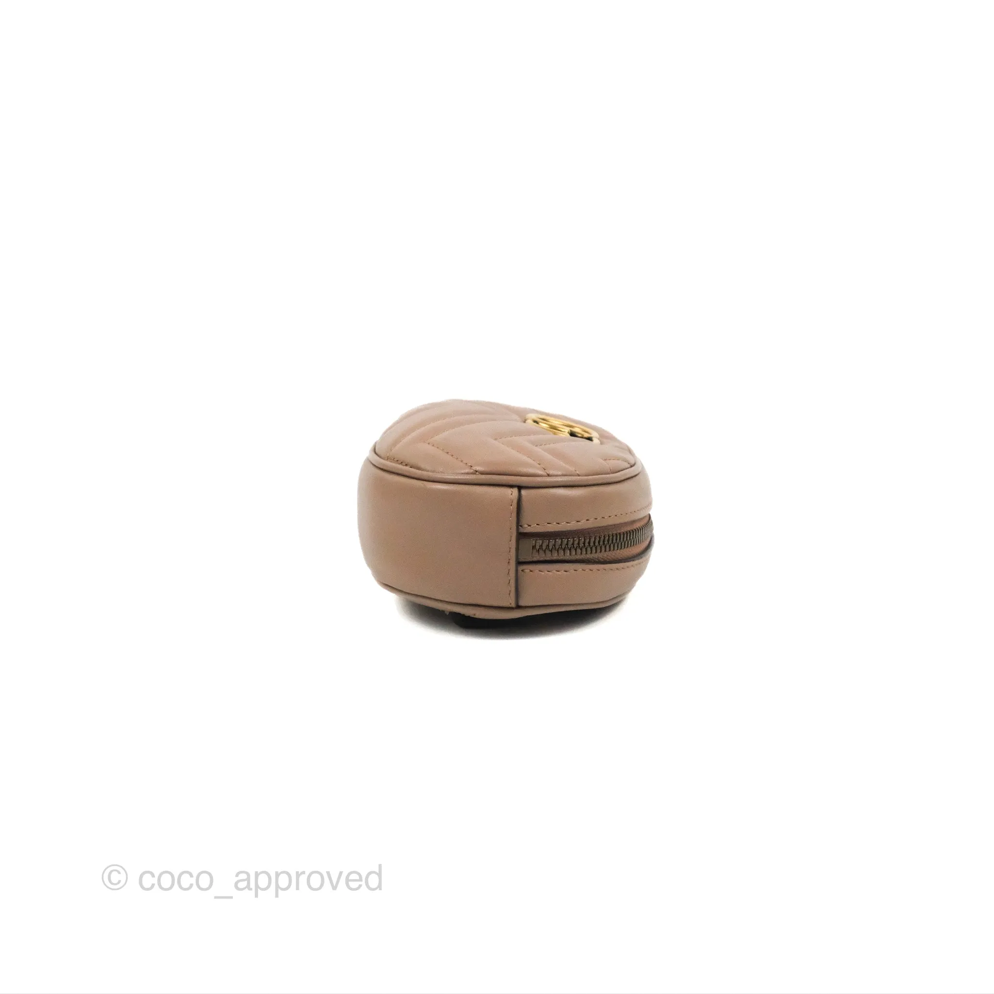 Gucci GG Marmont Matelass Oval Belt Bag Dusty Pink