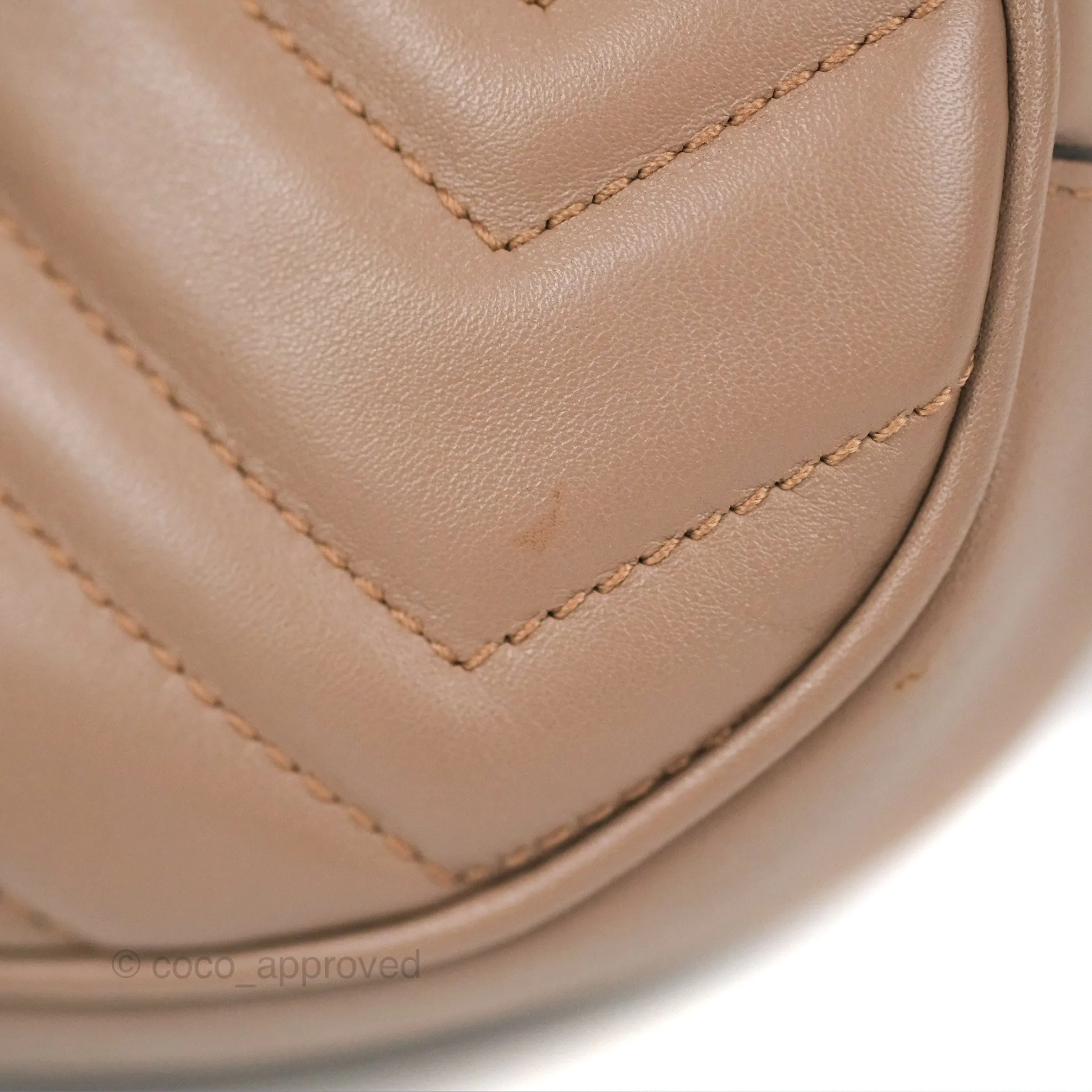 Gucci GG Marmont Matelass Oval Belt Bag Dusty Pink