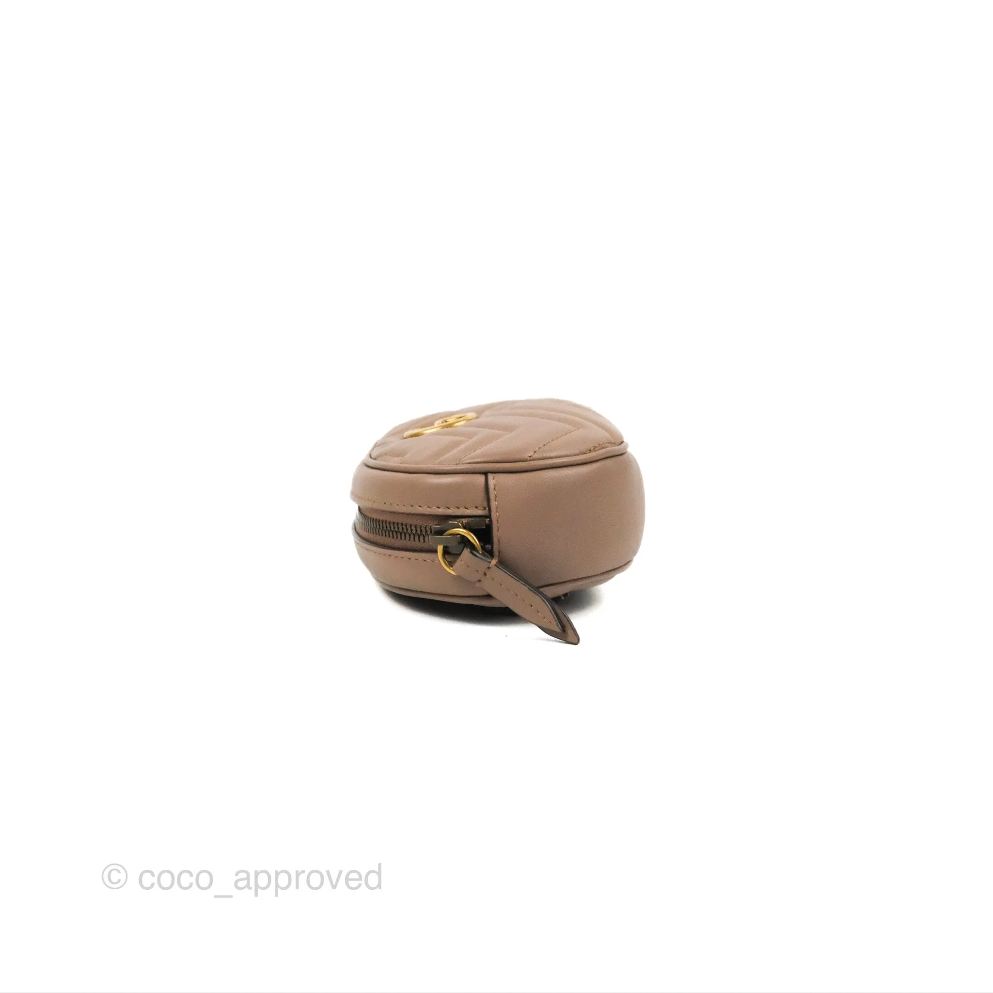 Gucci GG Marmont Matelass Oval Belt Bag Dusty Pink