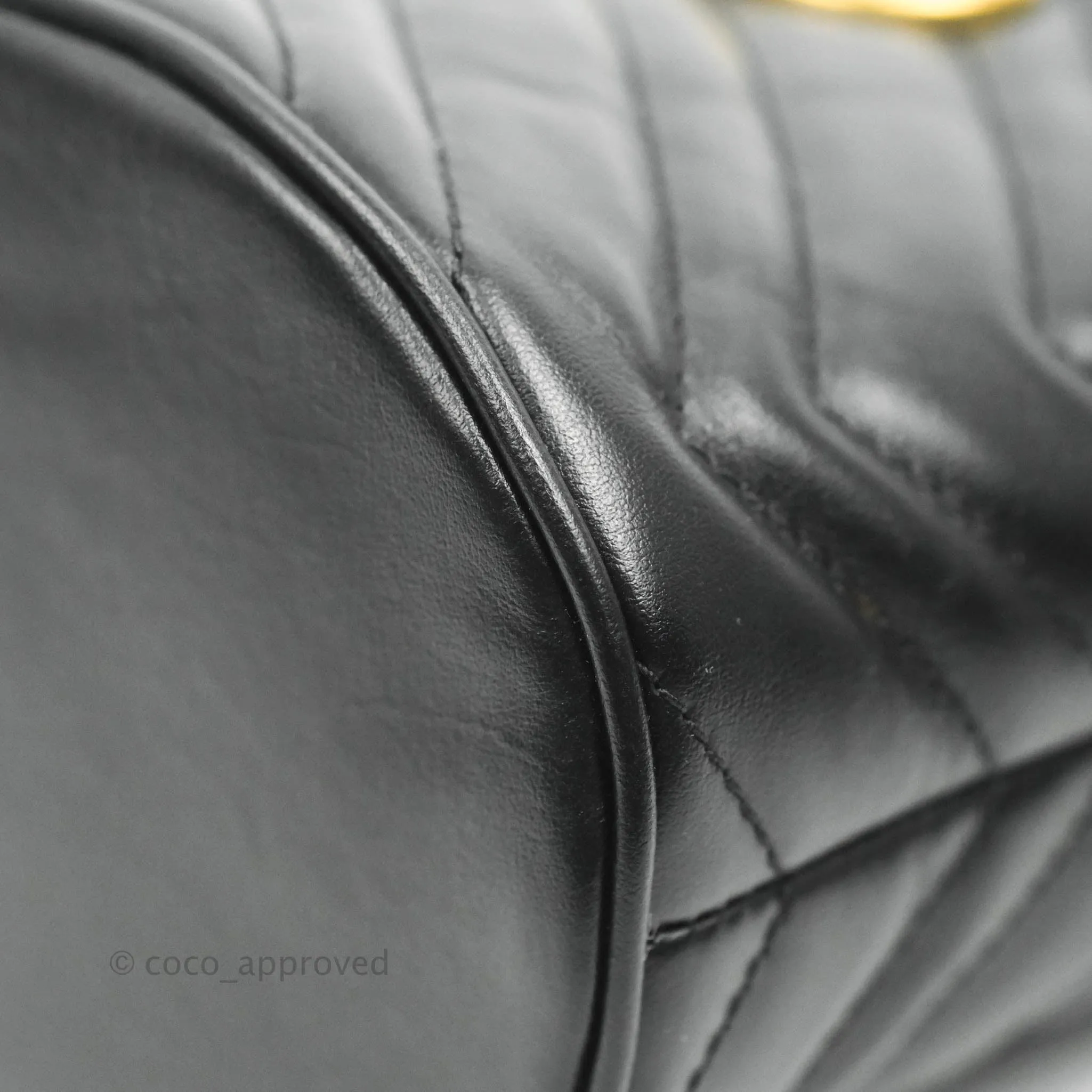 Gucci GG Marmont Mini Leather Bucket Bag Black