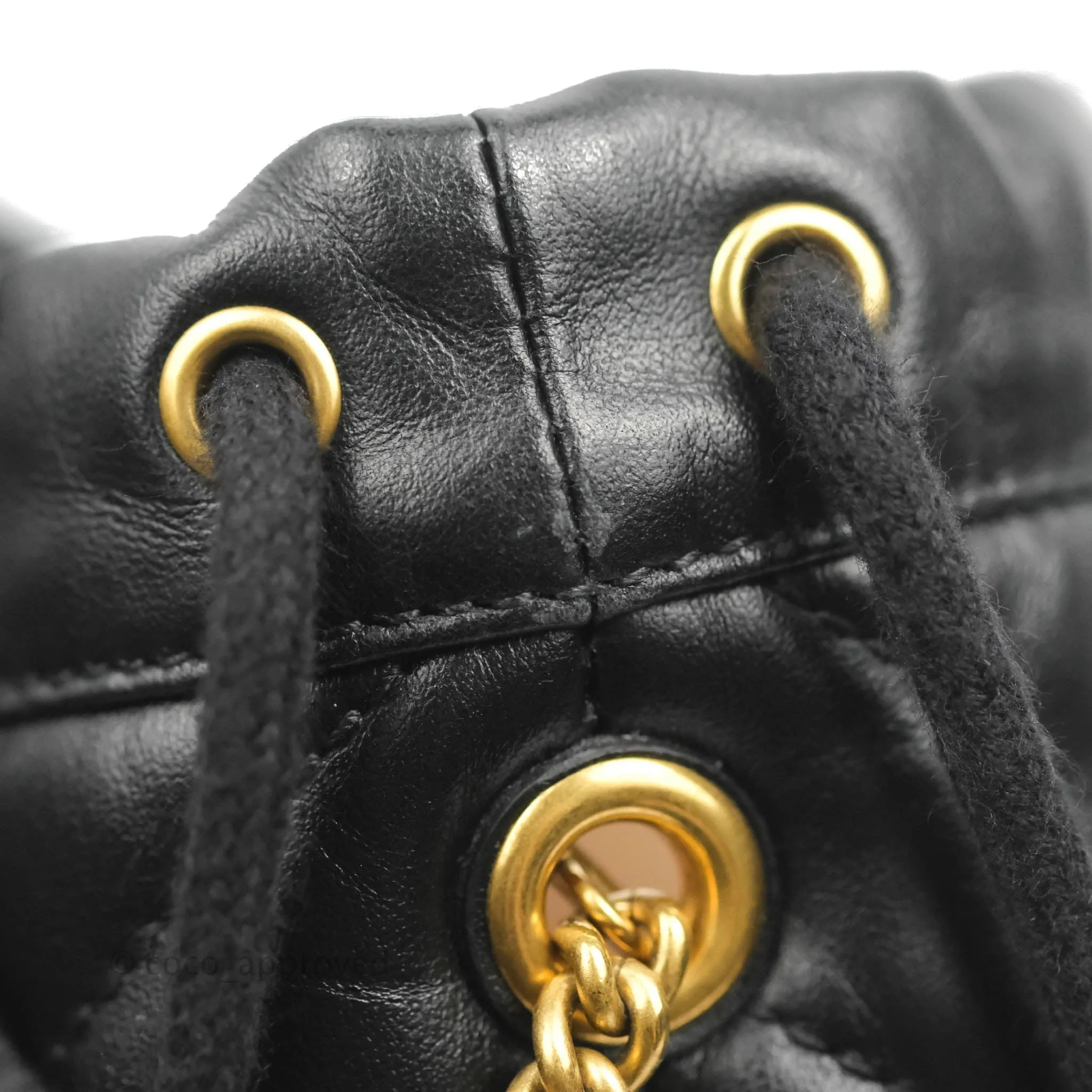 Gucci GG Marmont Mini Leather Bucket Bag Black