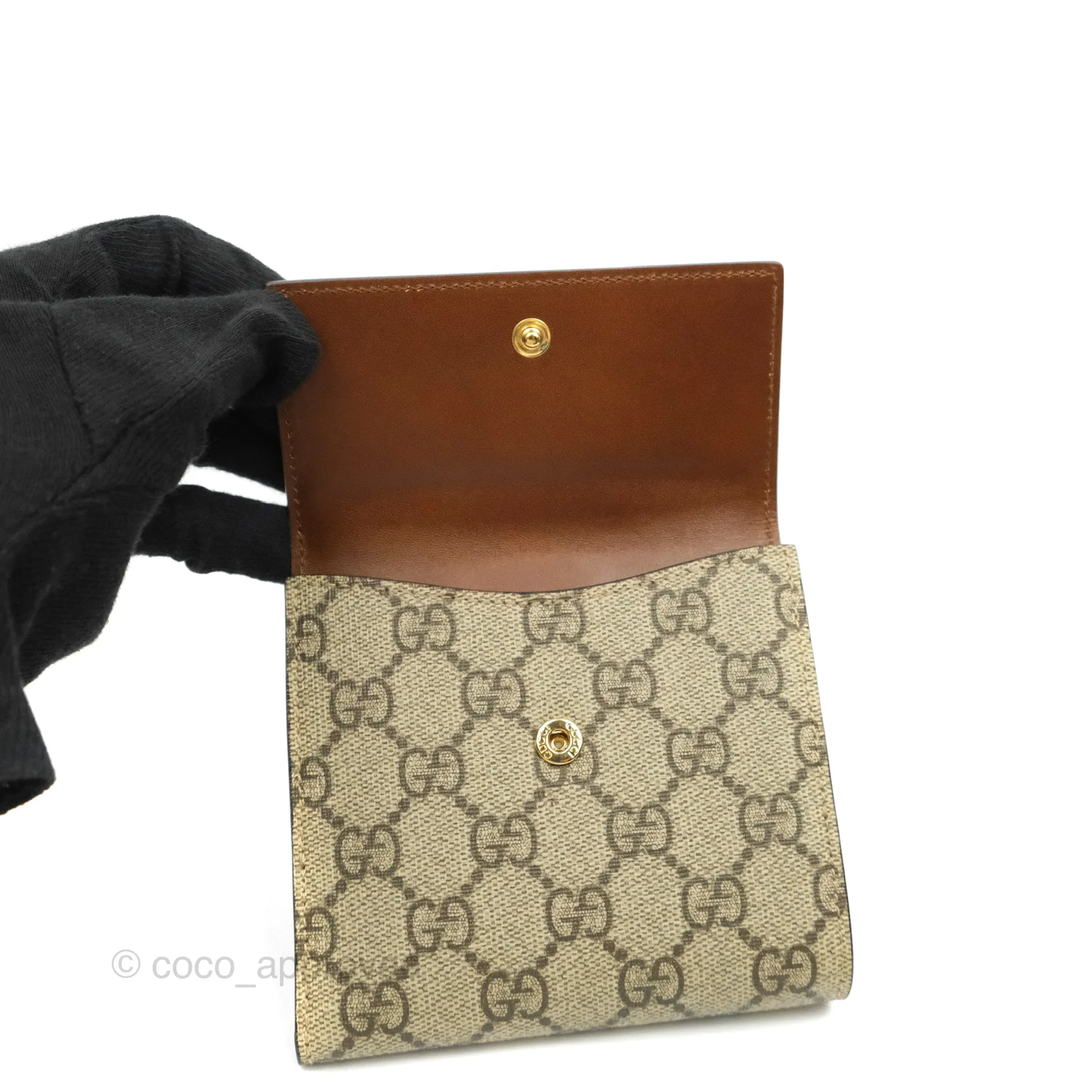 Gucci GG Monogram Brown Canvas Wallet