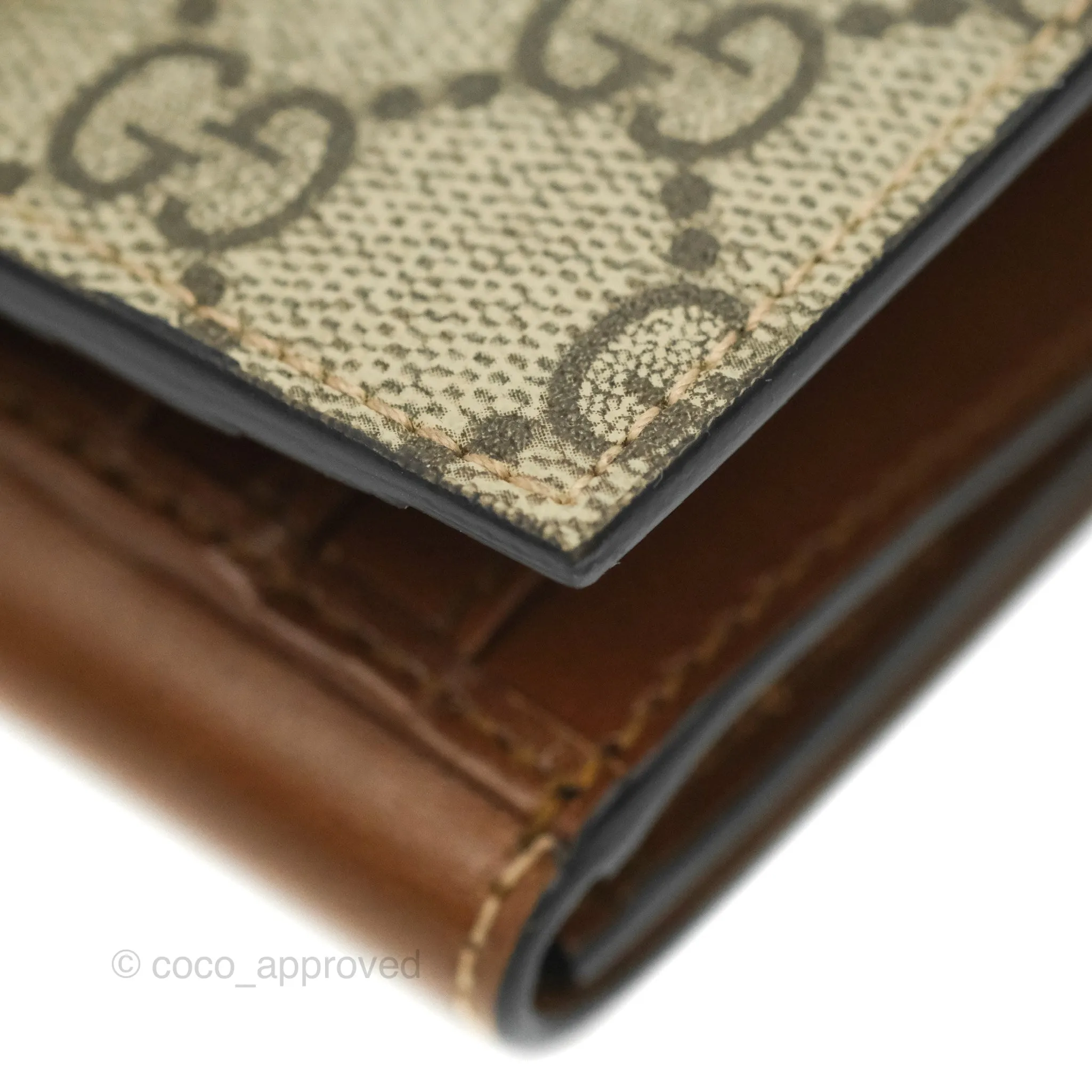 Gucci GG Monogram Brown Canvas Wallet
