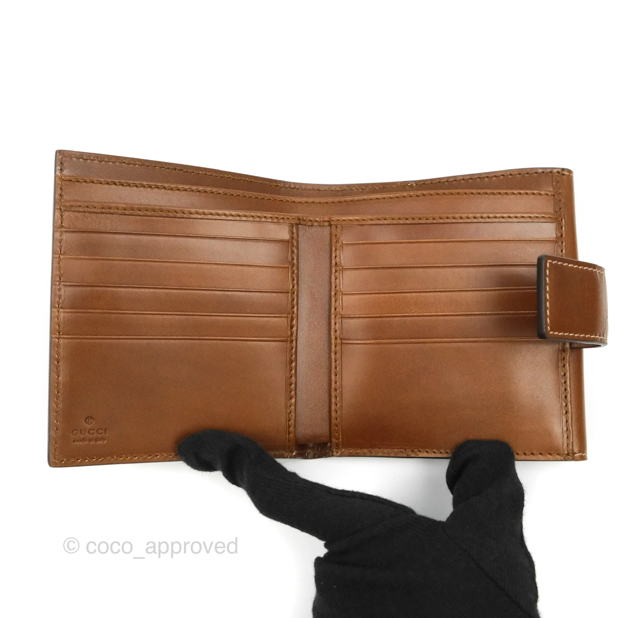 Gucci GG Monogram Brown Canvas Wallet