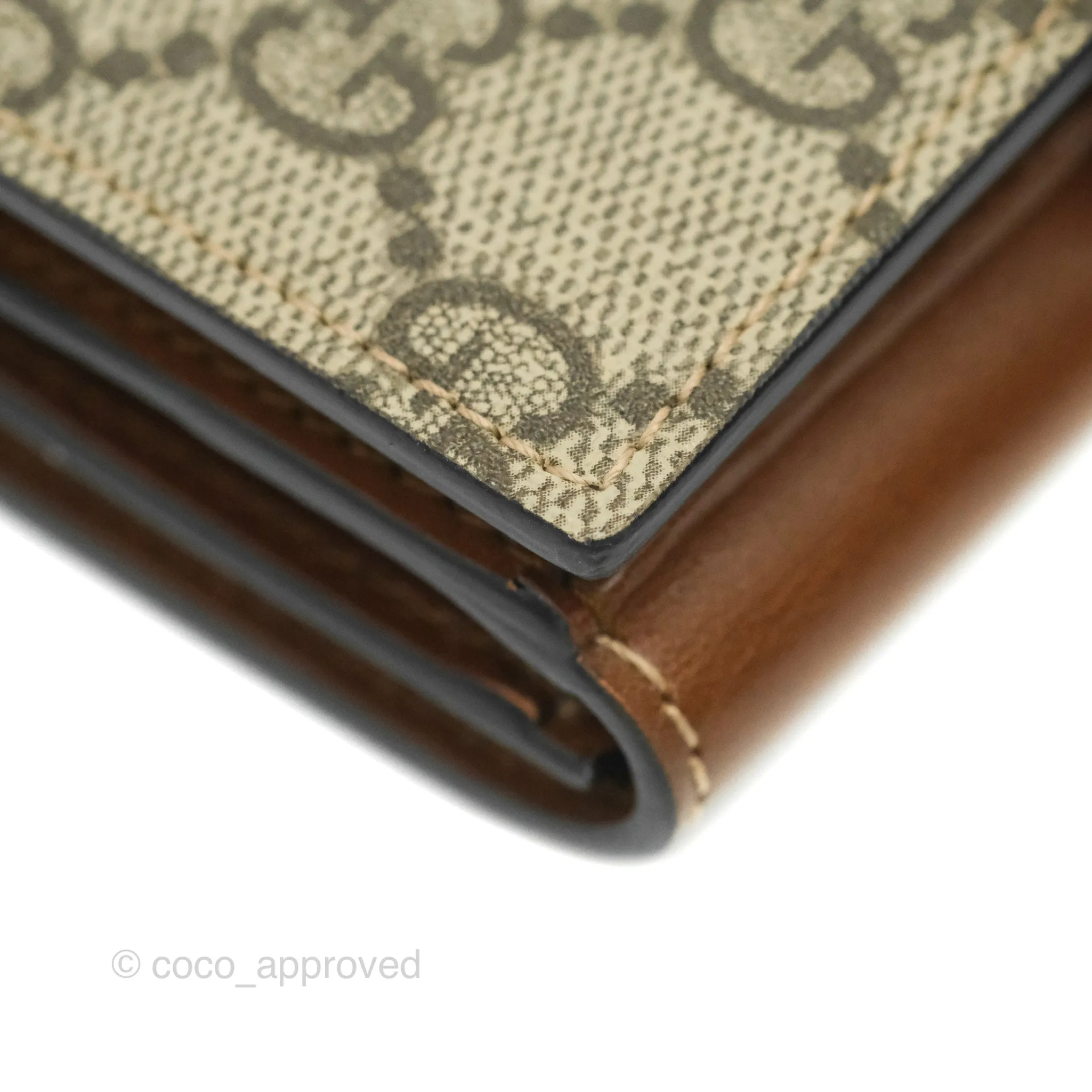 Gucci GG Monogram Brown Canvas Wallet