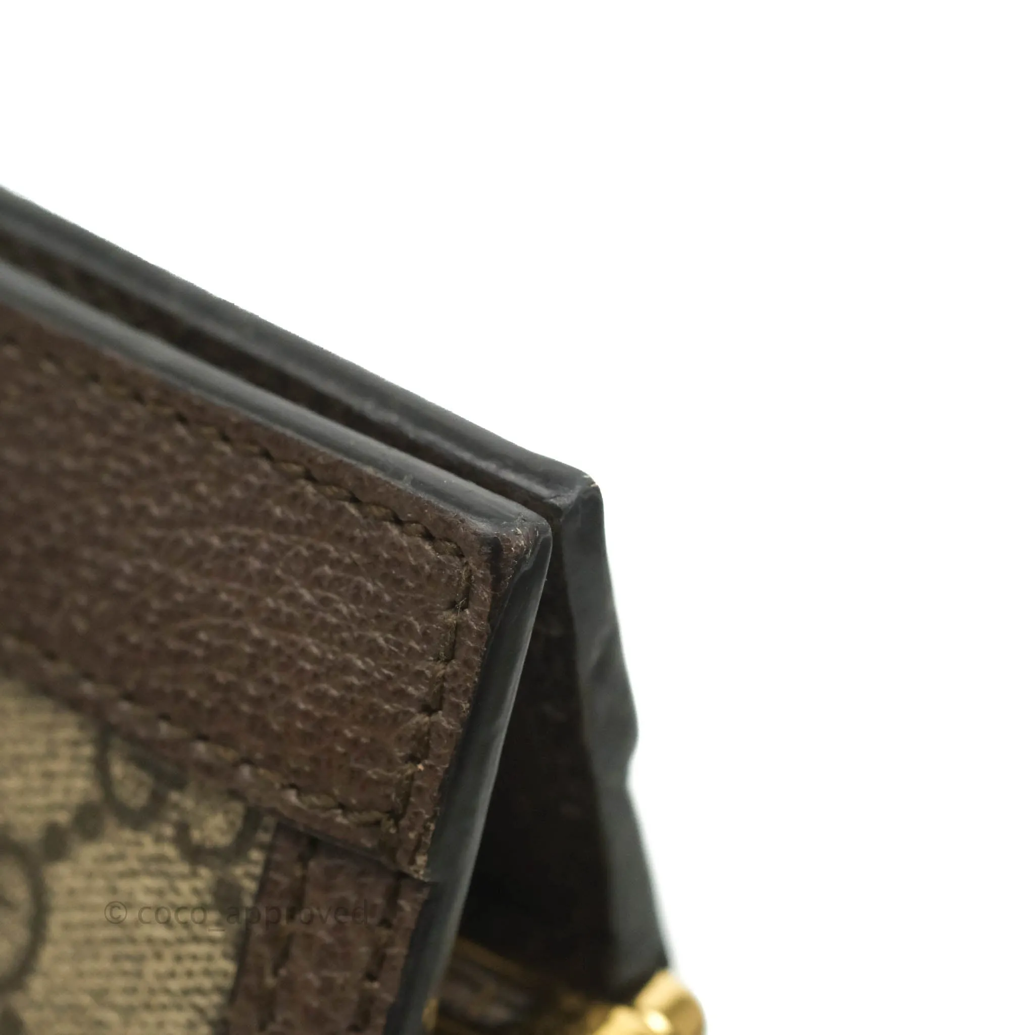 Gucci GG Supreme Monogram Web Small Ophidia Chain Shoulder Bag Brown