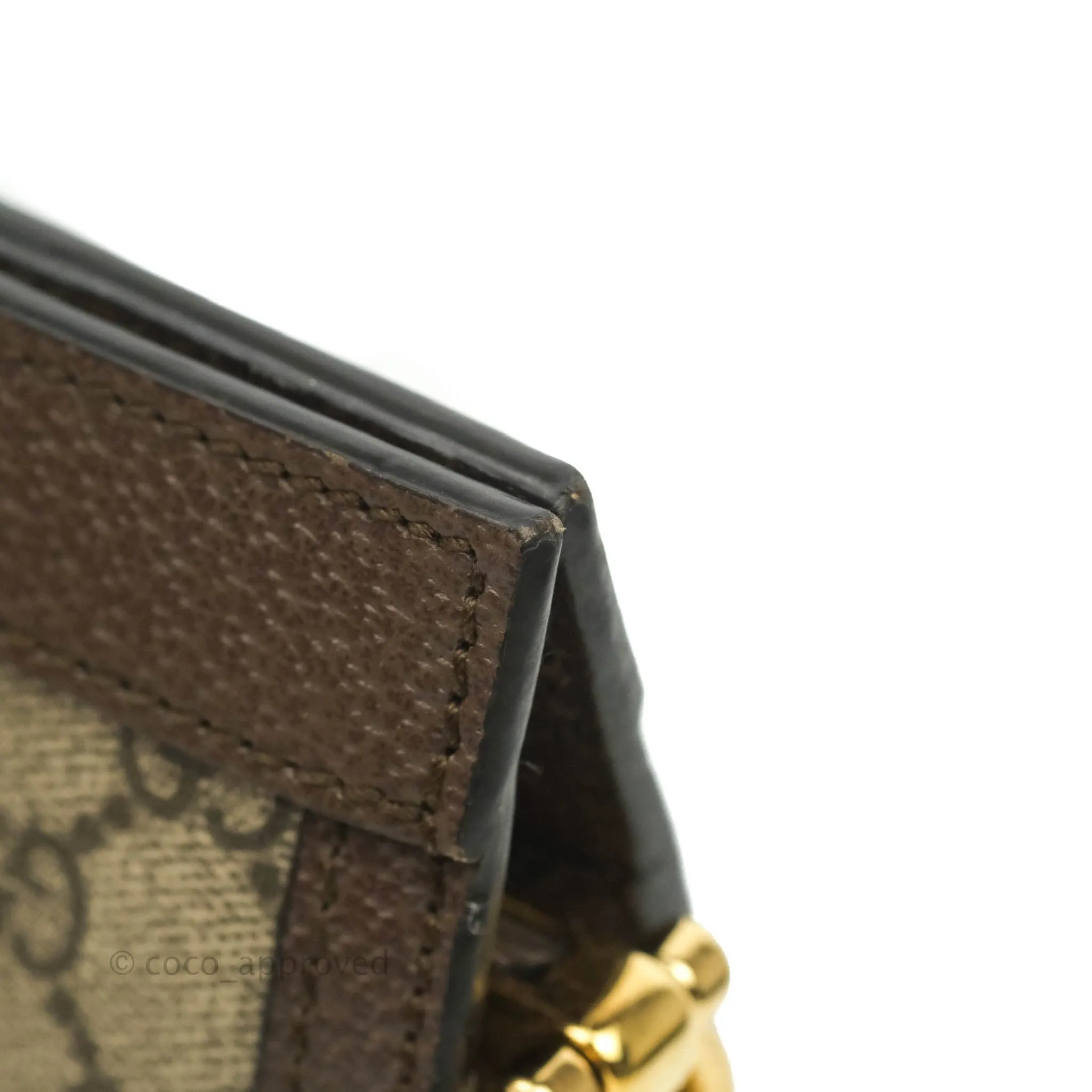 Gucci GG Supreme Monogram Web Small Ophidia Chain Shoulder Bag Brown