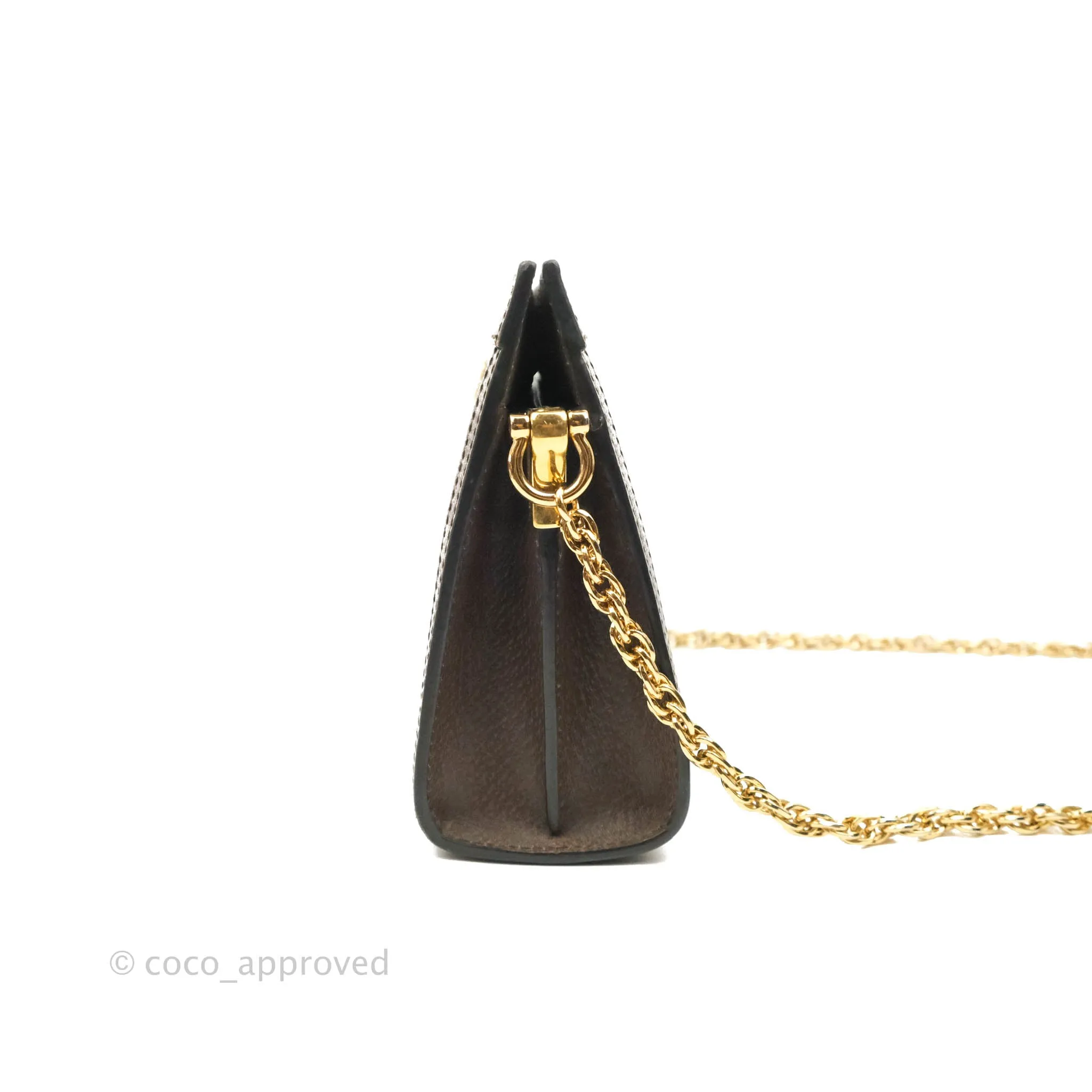 Gucci GG Supreme Monogram Web Small Ophidia Chain Shoulder Bag Brown