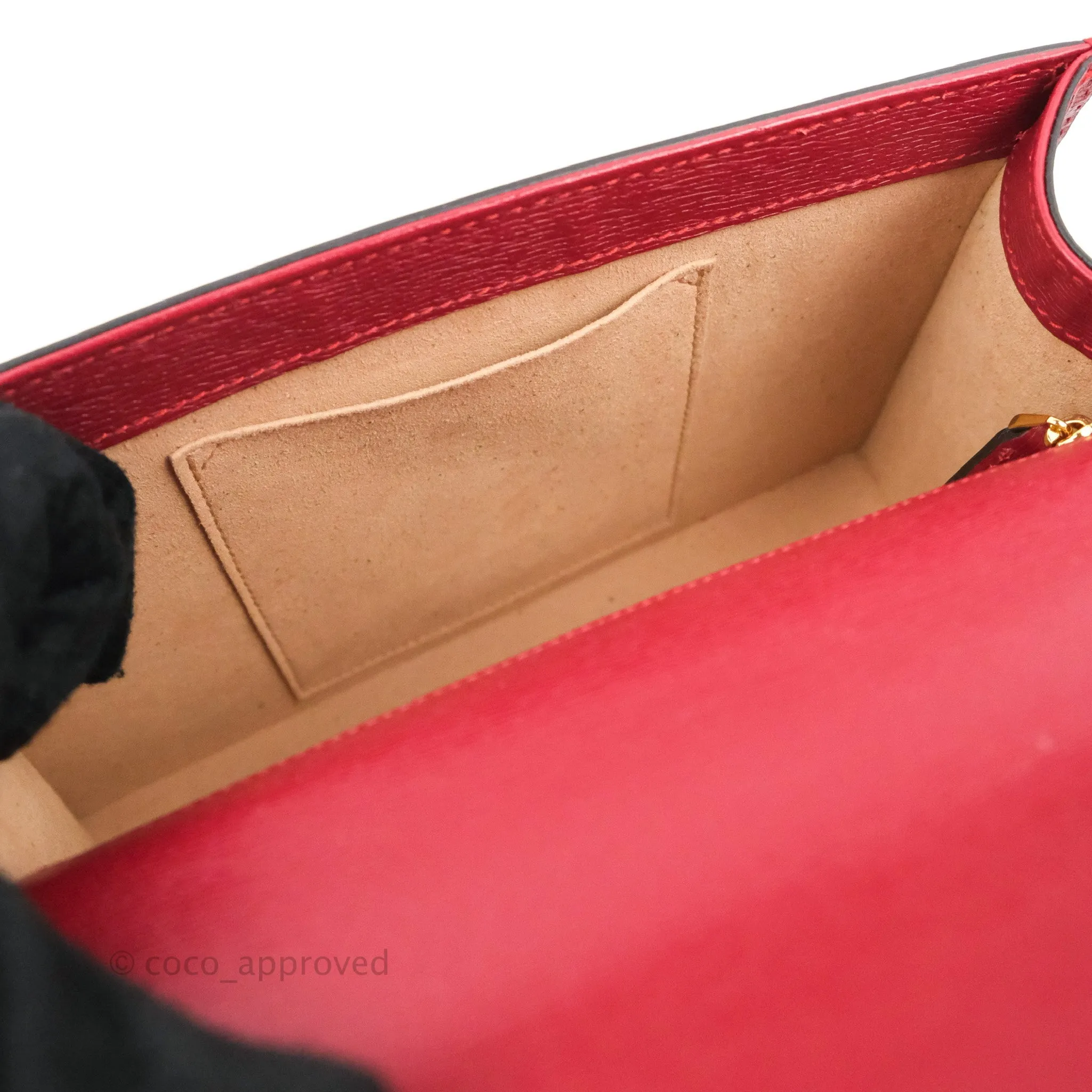 Gucci GG Sylvie Crossbody Bag Red Calfskin
