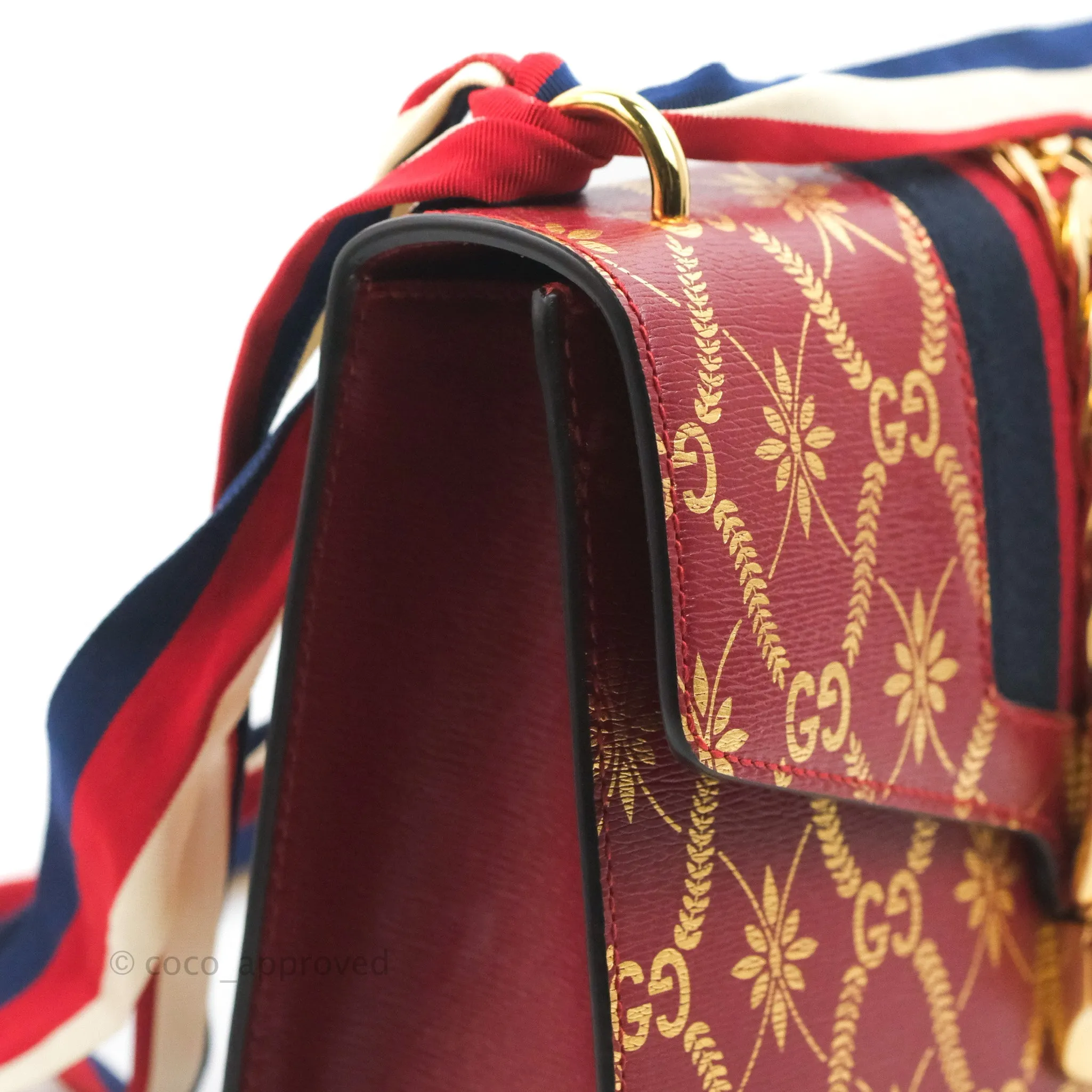 Gucci GG Sylvie Crossbody Bag Red Calfskin
