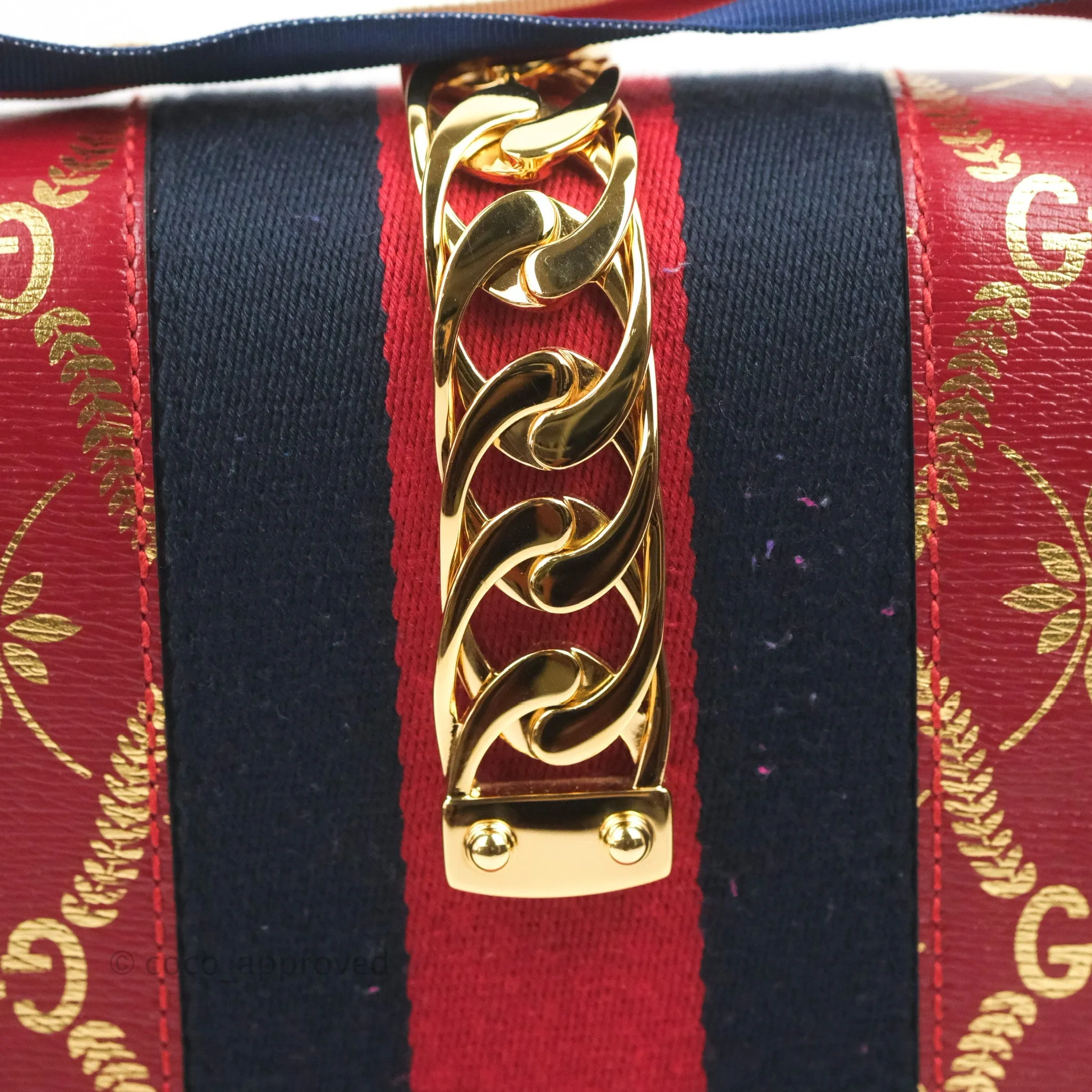 Gucci GG Sylvie Crossbody Bag Red Calfskin