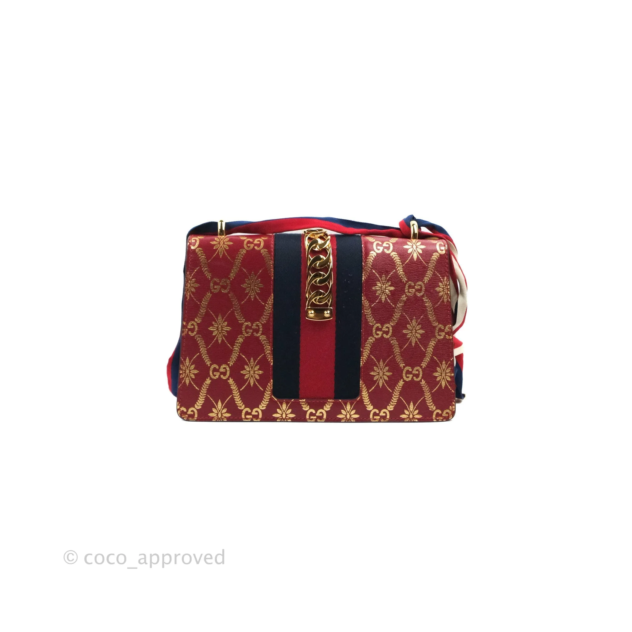 Gucci GG Sylvie Crossbody Bag Red Calfskin